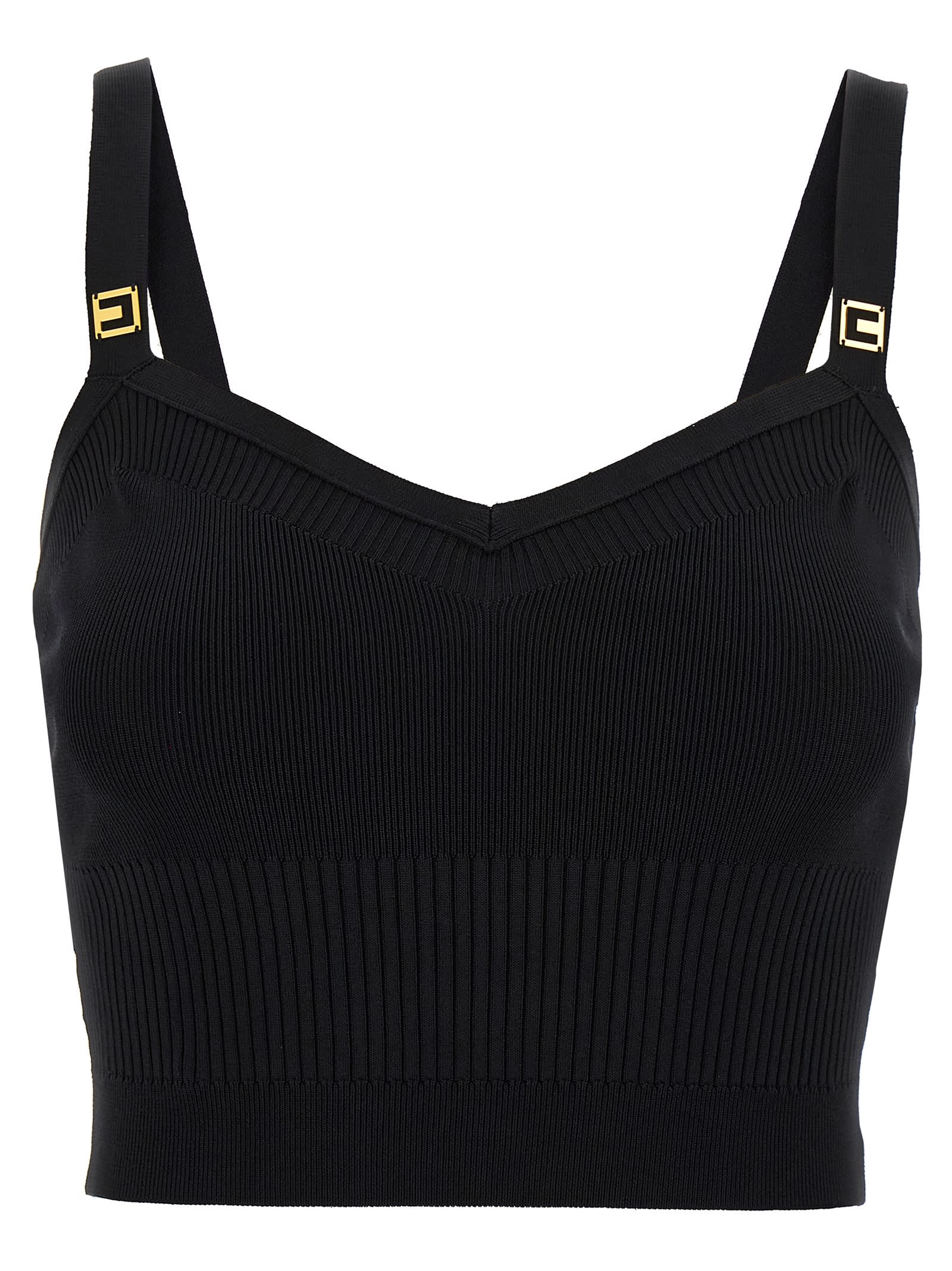 Elisabetta Franchi Ribbed Knit Top