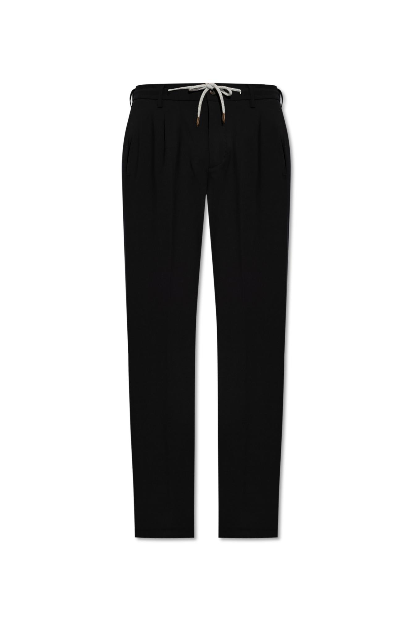 Eleventy Wool Pants With Tapered Legs
