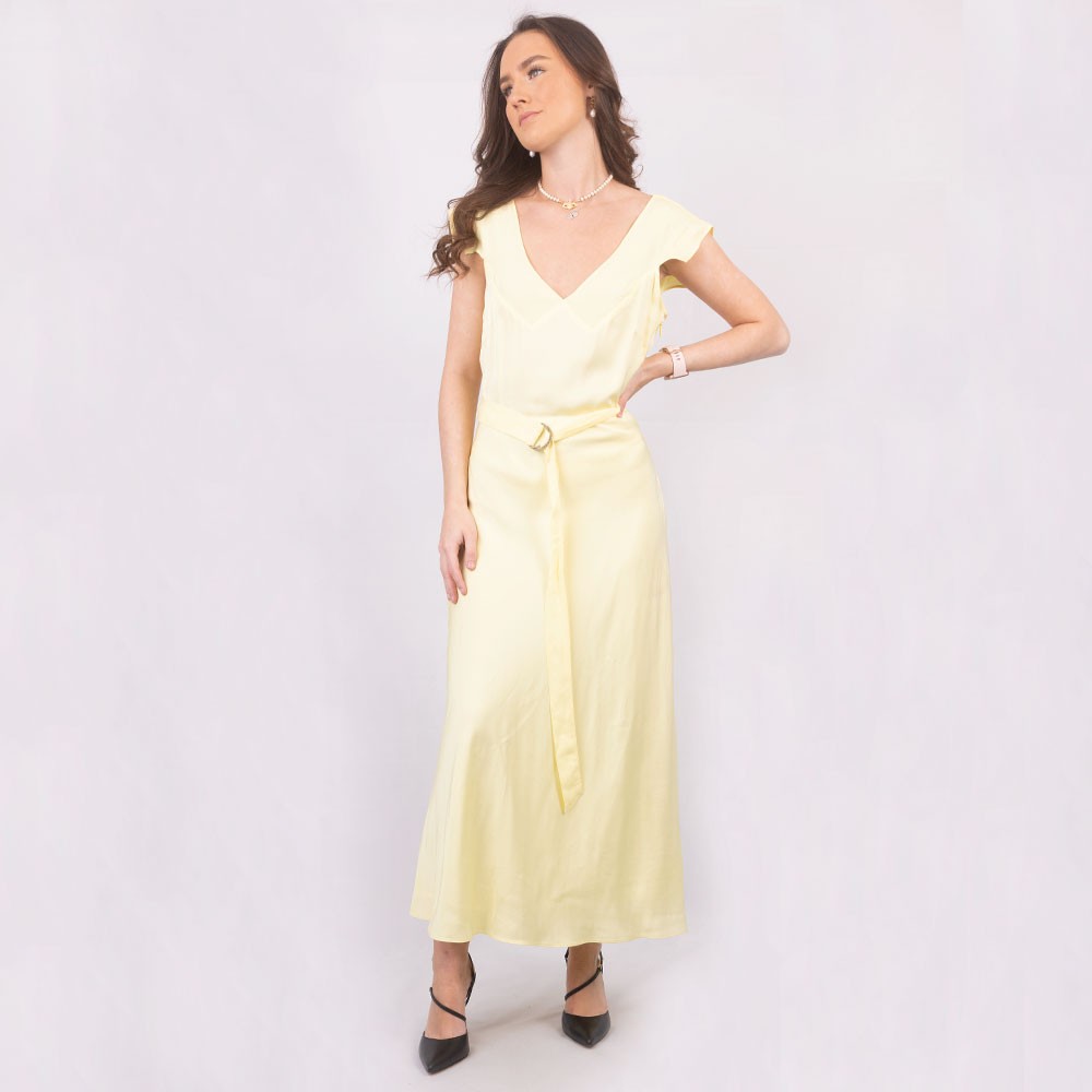 Noemi V Neck Bias Cut Midi Dress