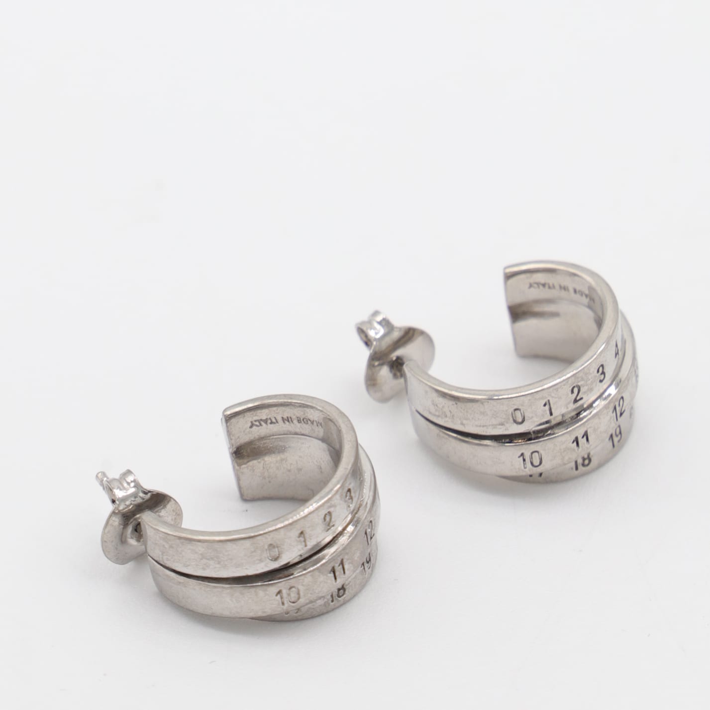 MM6 Maison Margiela Silver Metal Earrings
