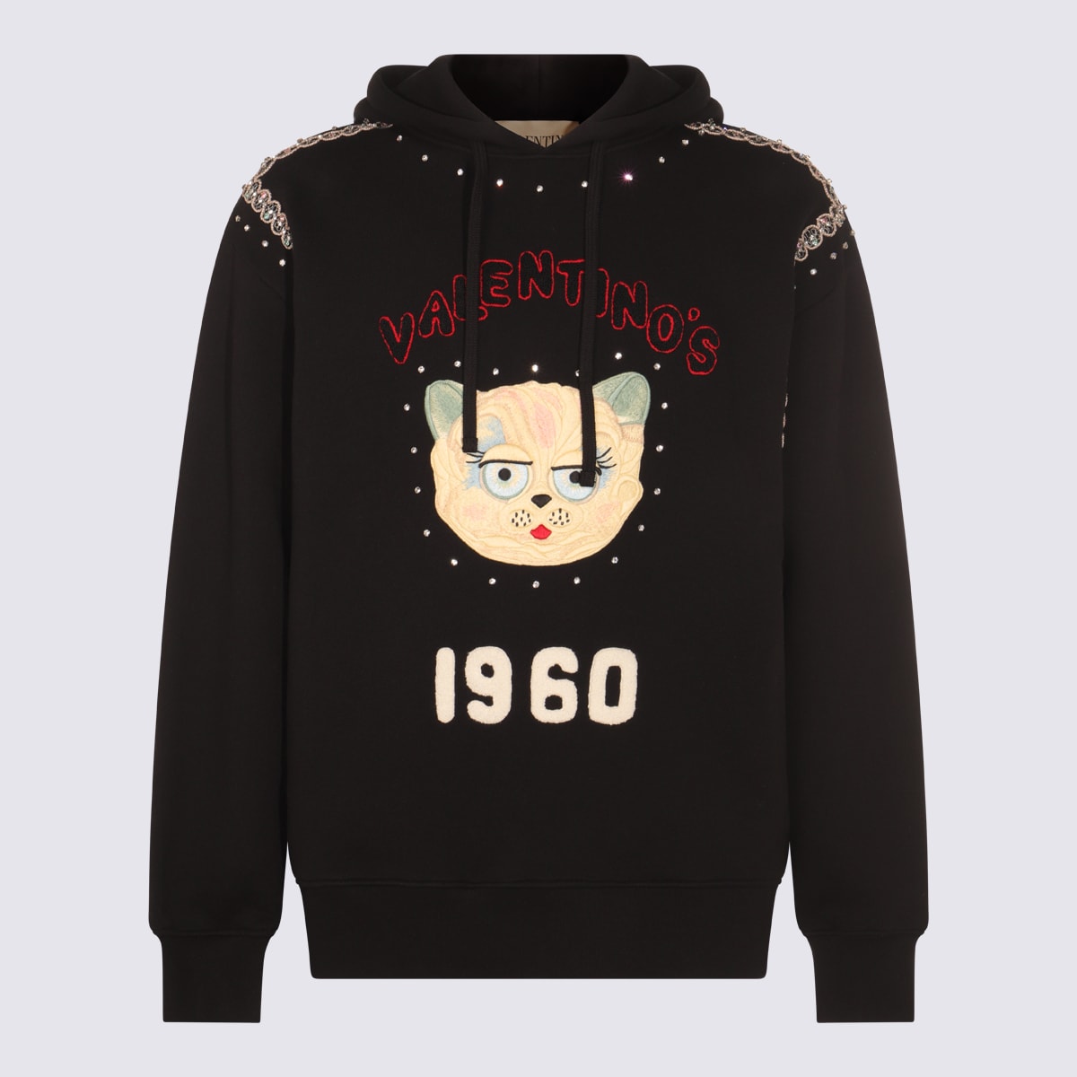Valentino Black Cotton Sweatshirt