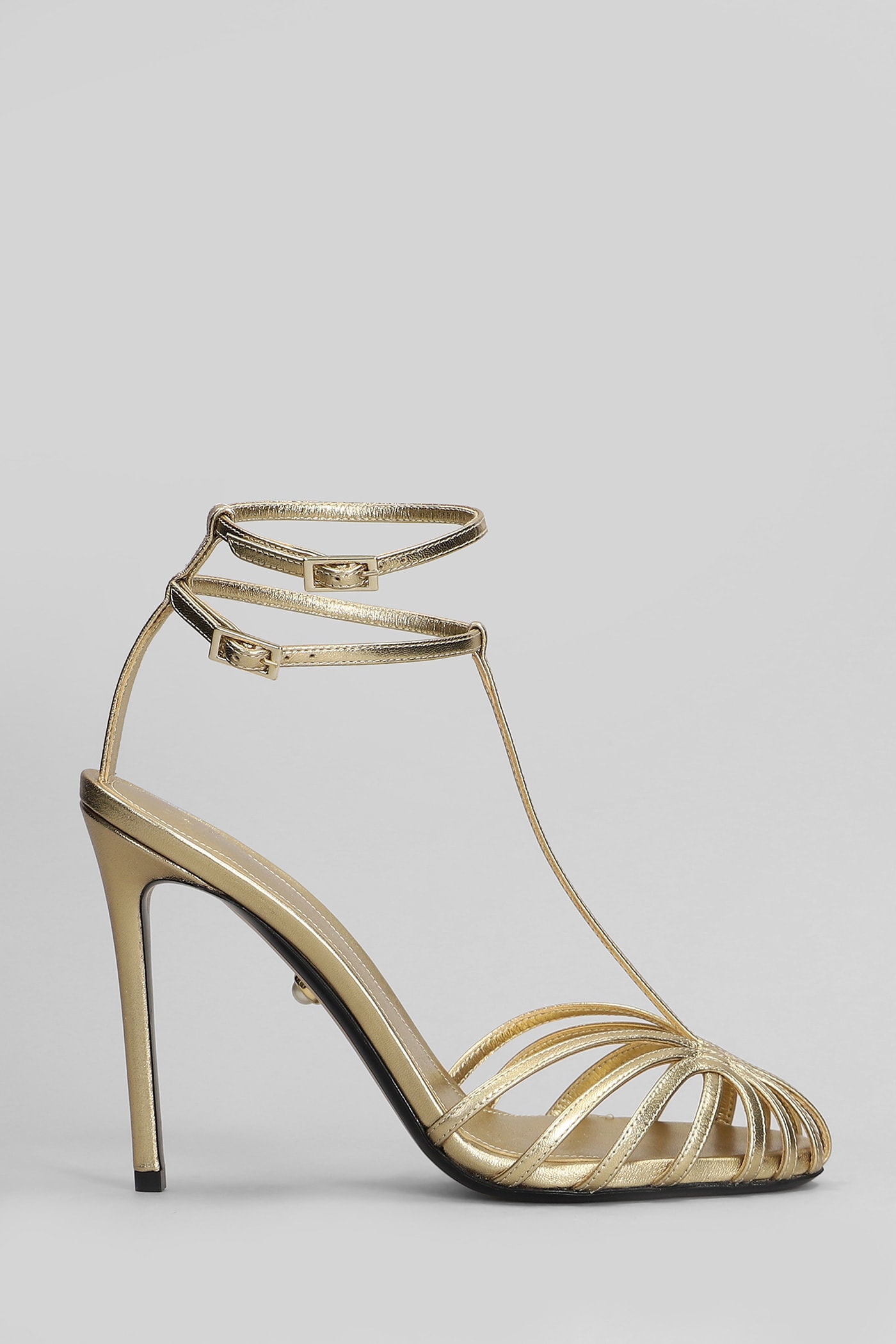 Alevì Stella 110 Sandals In Gold Leather