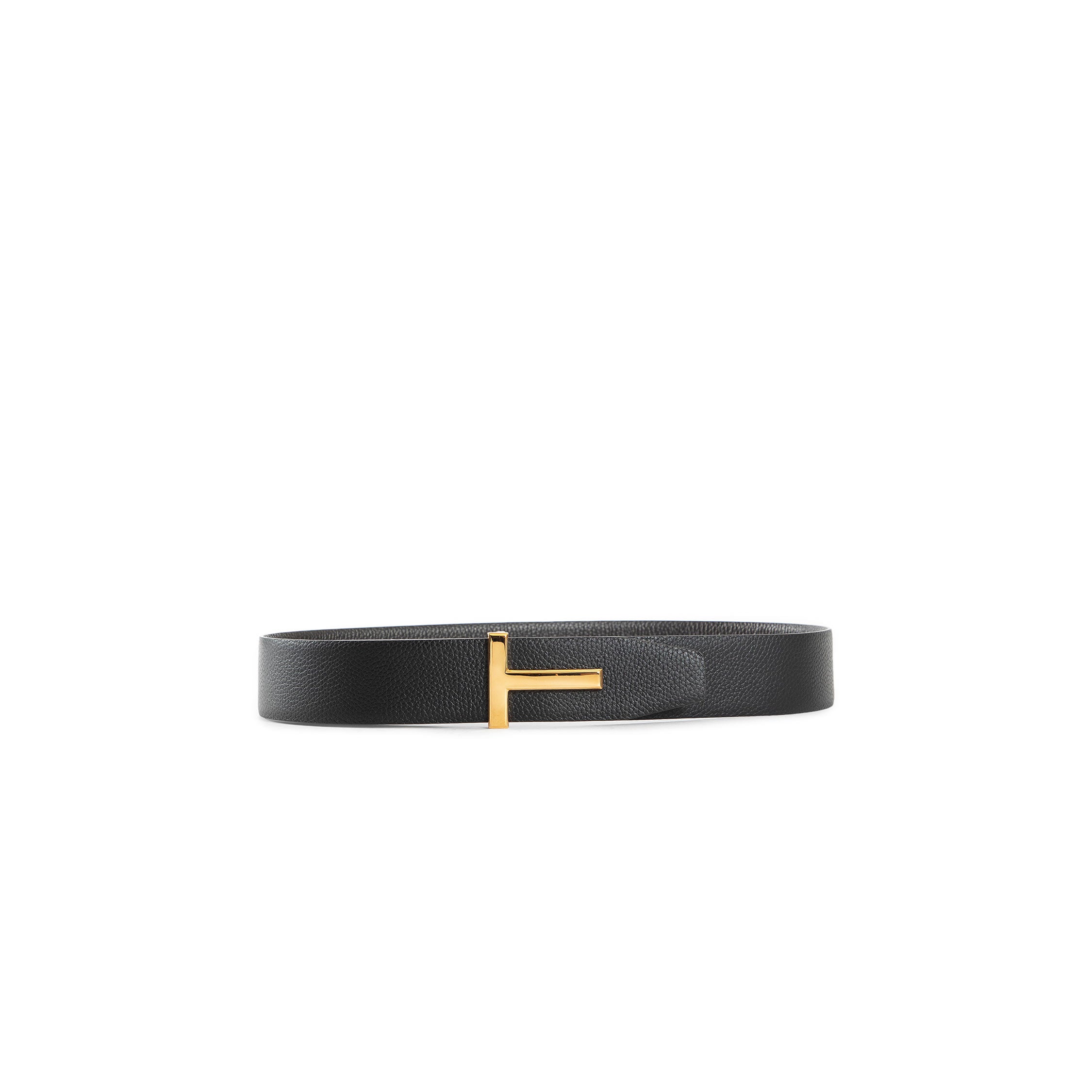 Soft Grain Leather T Icon Belt