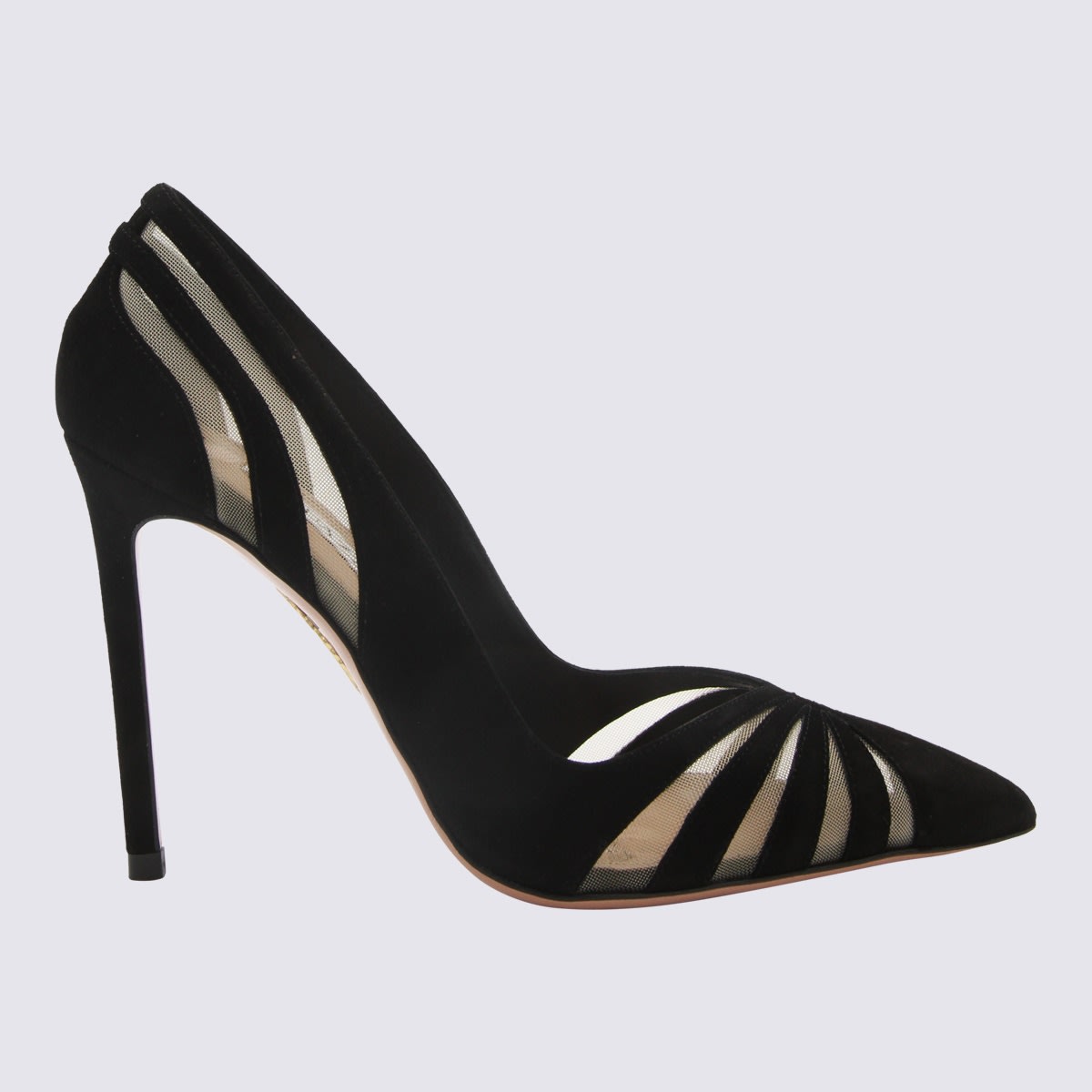 Aquazzura Black Leather The Spy Pump 105