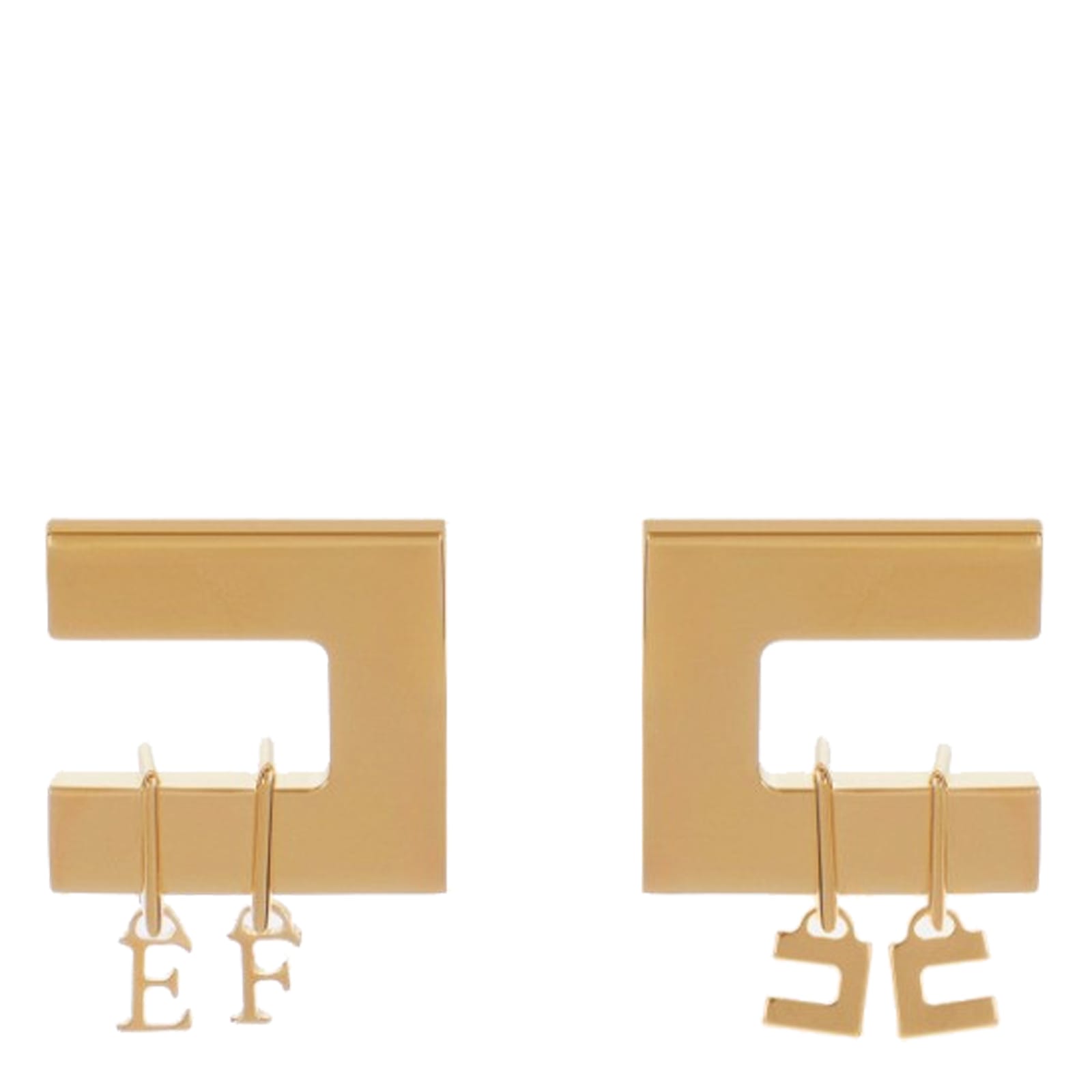 Elisabetta Franchi Logo Earrings