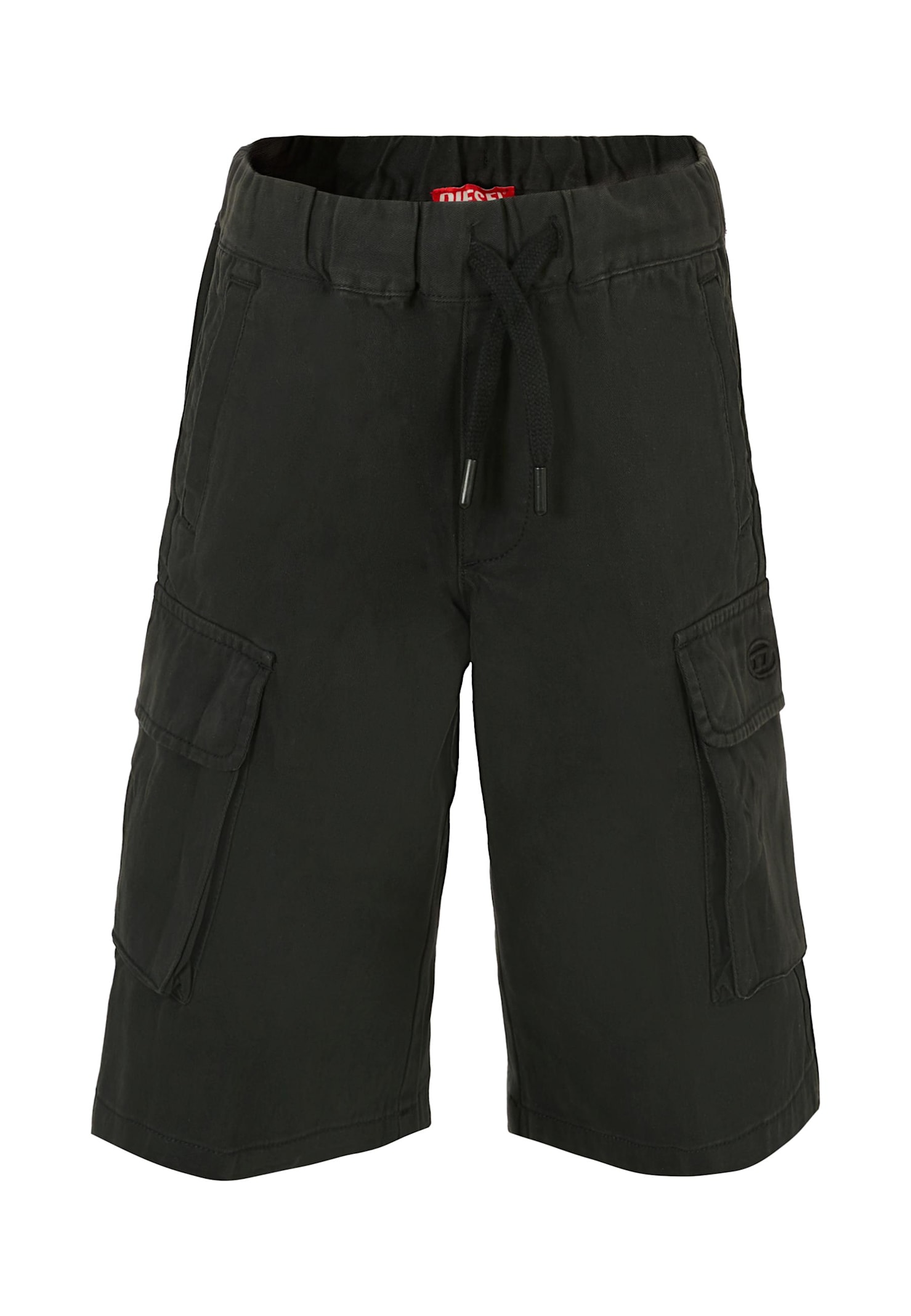 Diesel Black Shorts For Boy With Logo