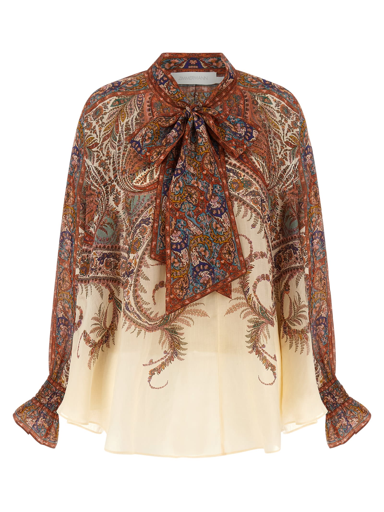 Zimmermann rhiannon Tie Neck Blouse