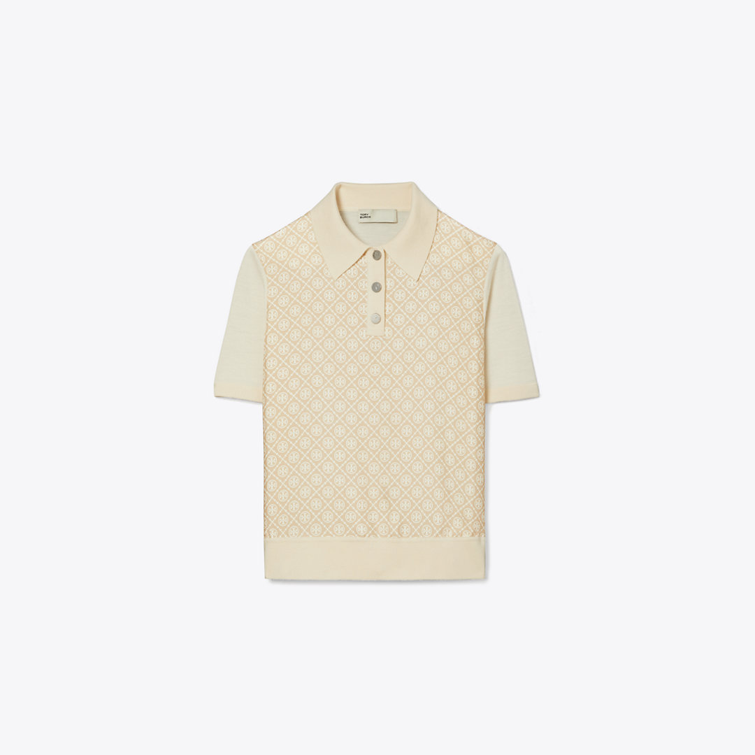 Tory Burch Silk-Front Polo