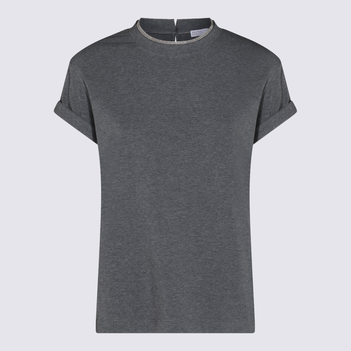 Brunello Cucinelli Dark Grey Cotton T-shirt