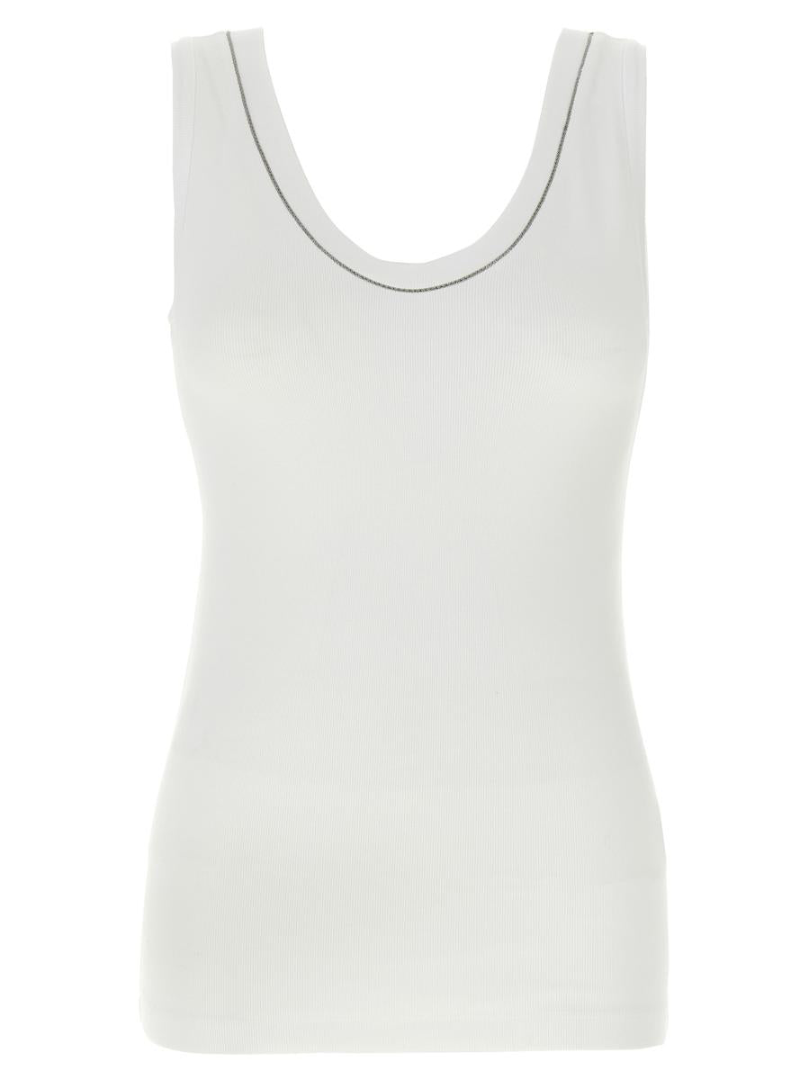 Brunello Cucinelli 'Shiny Collar' Top