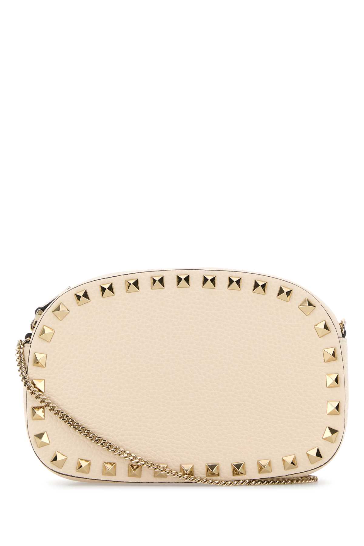 Valentino Garavani Ivory Leather Rockstud Crossbody Bag