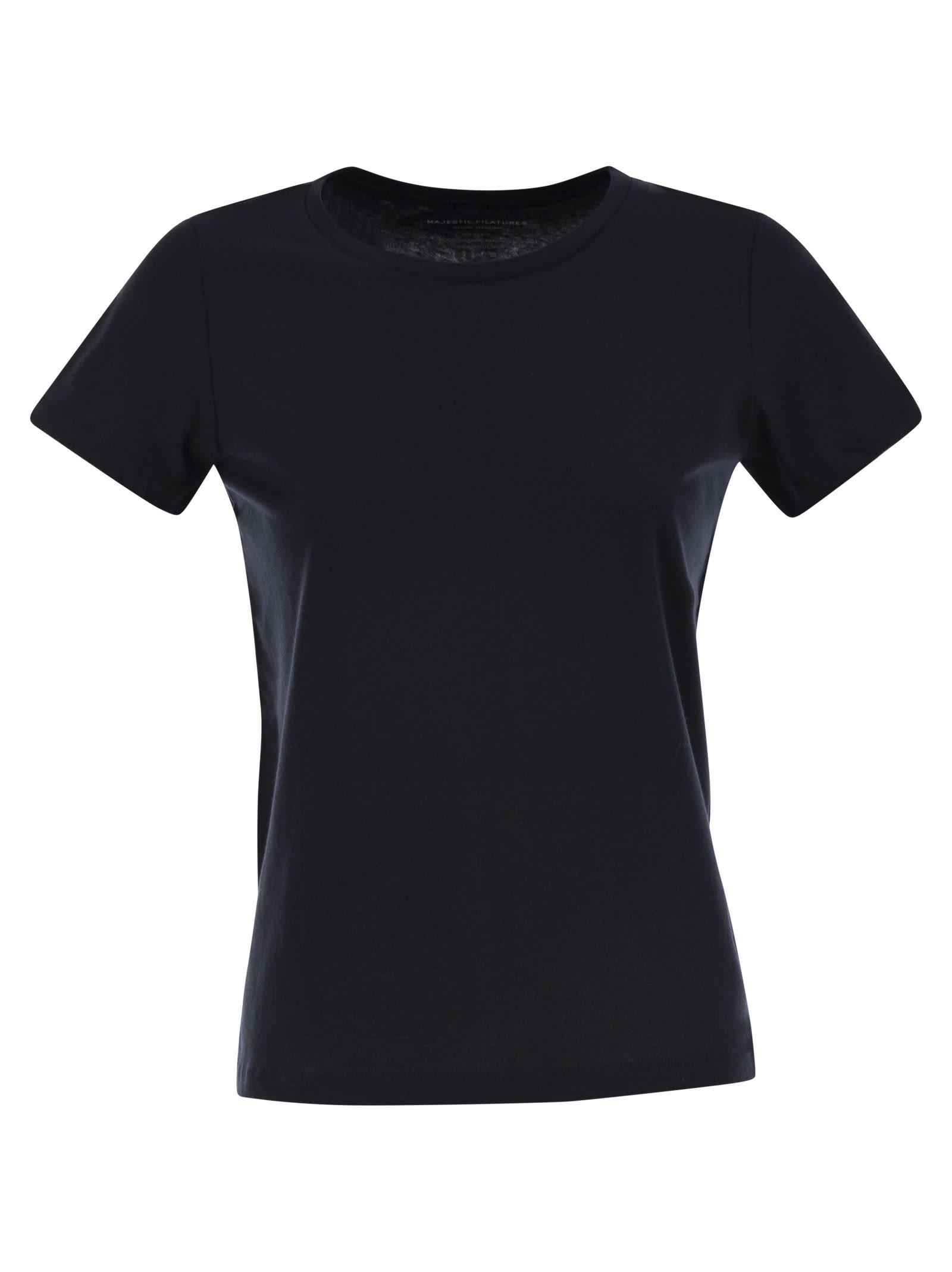 Majestic Filatures Crew-neck Short-sleeved Cotton T-shirt