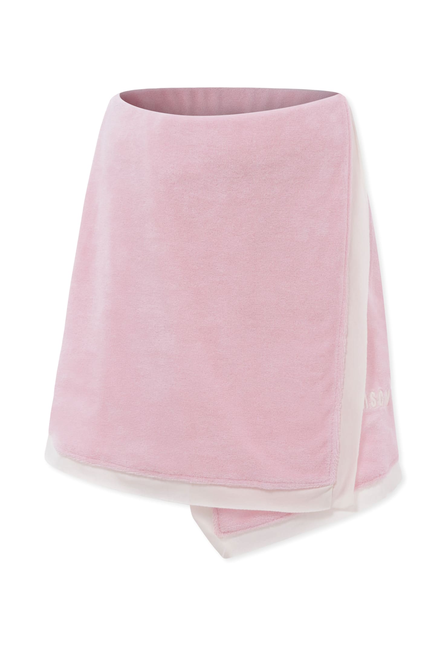 MSGM Pink Skirt For Girl With Logo