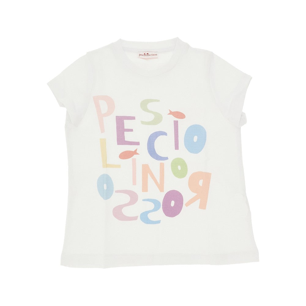 PESCIOLINO ROSSO Multicoloured logo T-shirt Kids