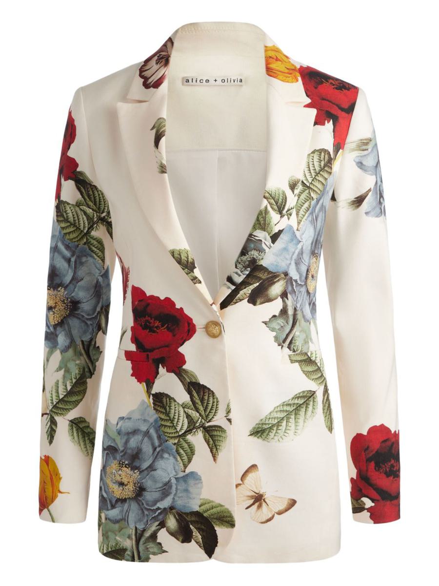 Alice + Olivia Breann Linen Blend Jacket