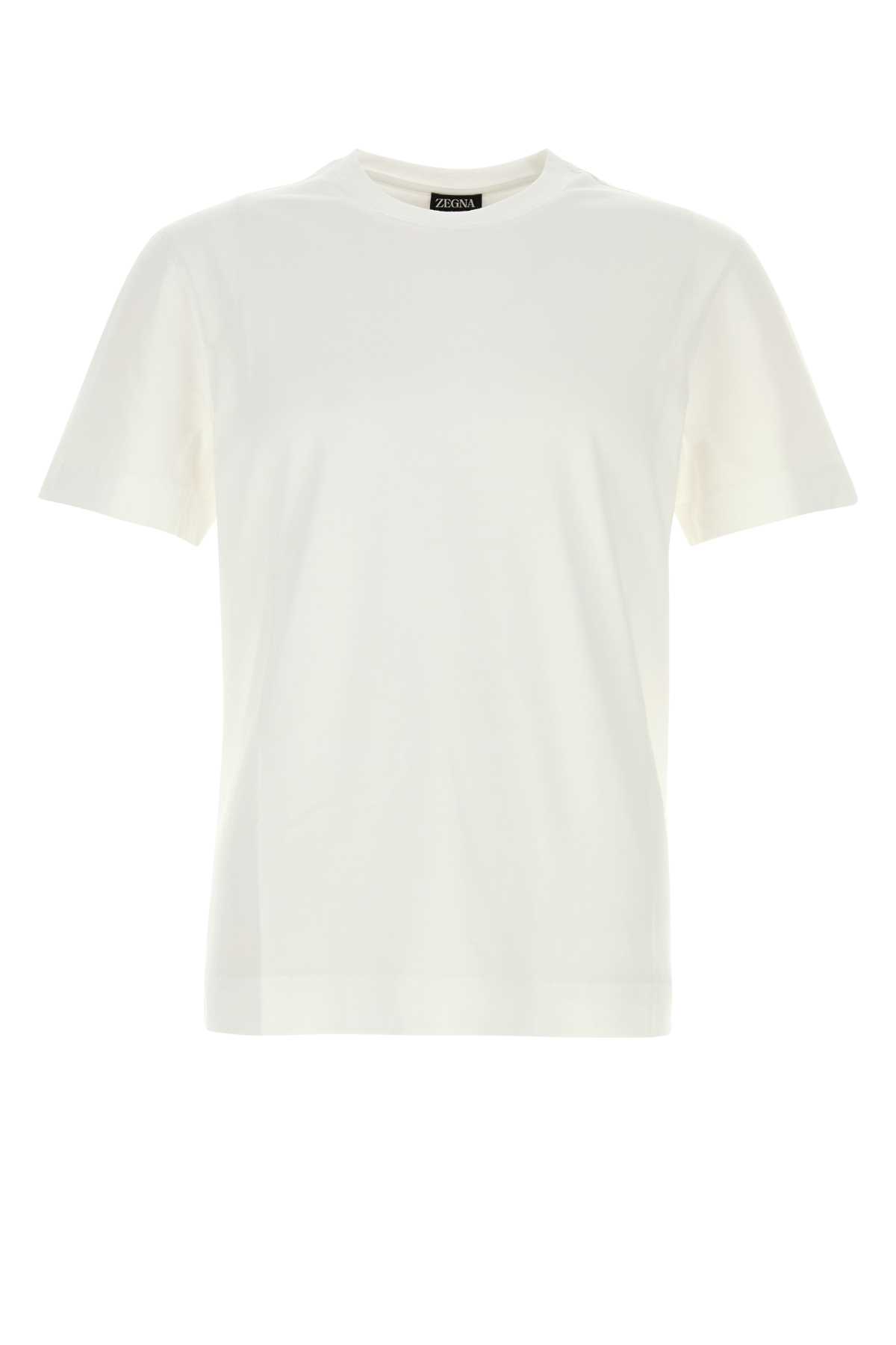 Zegna White Cotton T-shirt