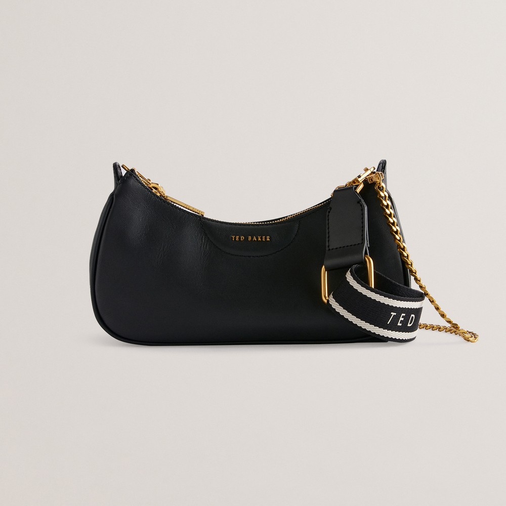 Essiy Webbing Leather Crossbody Bag
