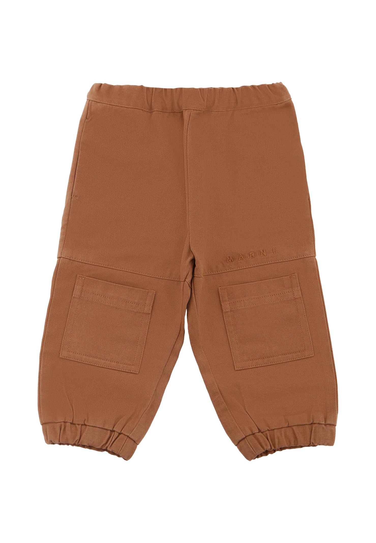 Marni Brown Trousers For Baby Boy With Logo