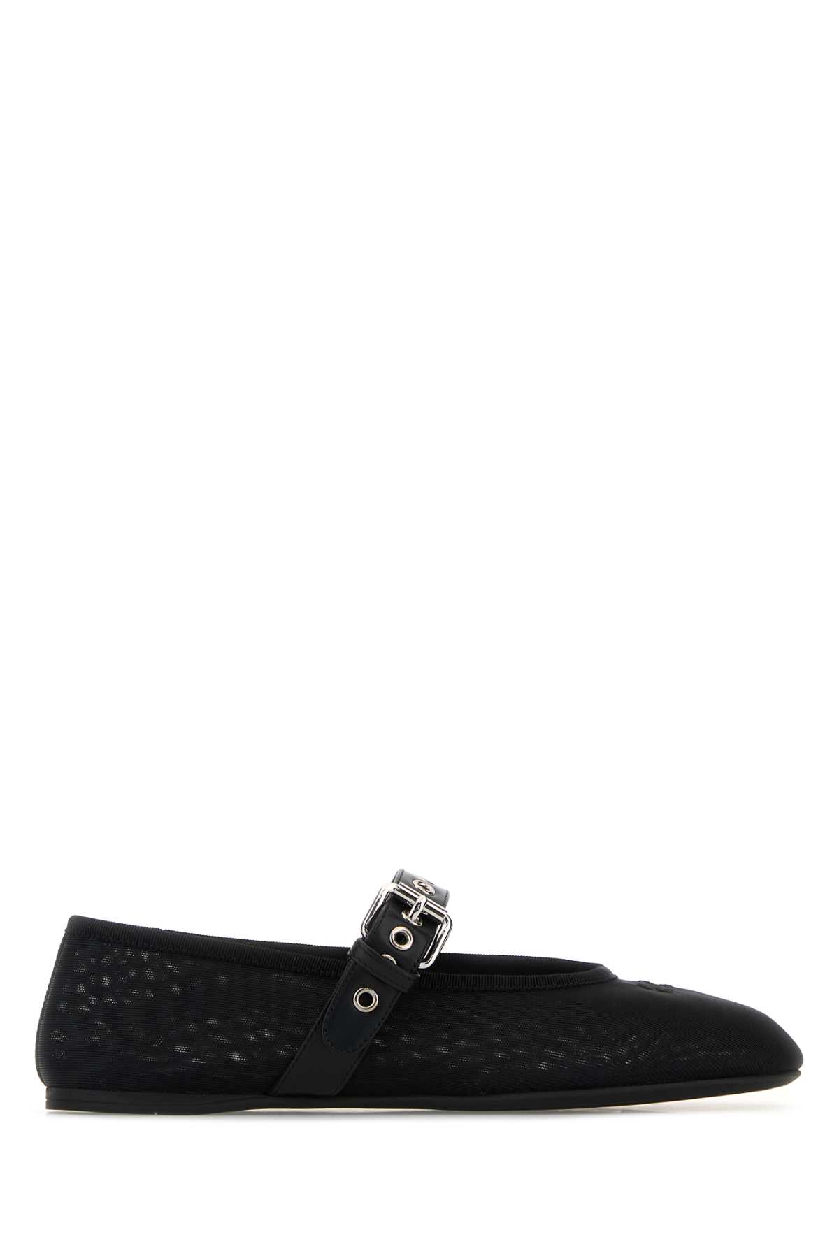 Miu Miu Black Mesh Ballerinas