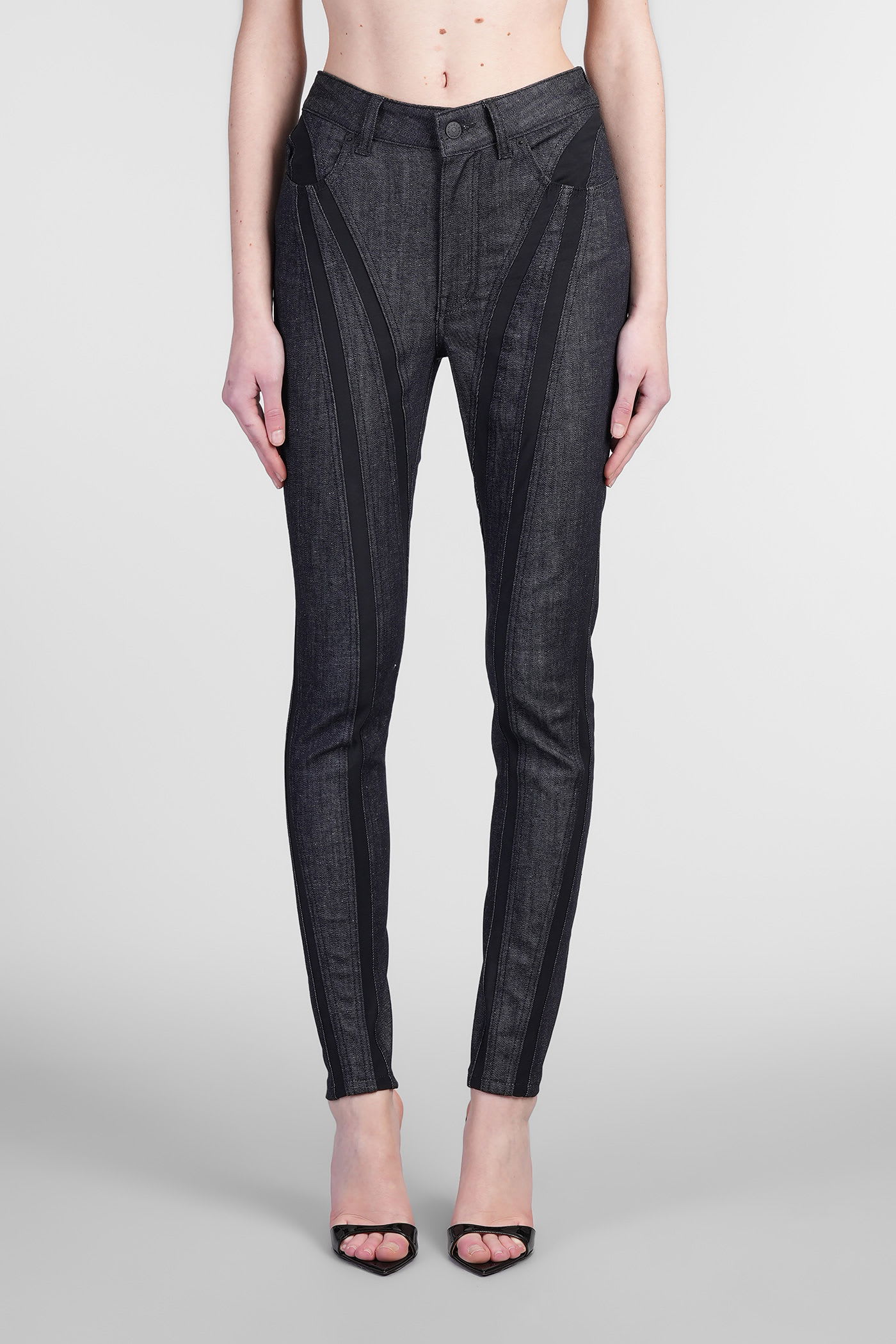 Mugler Jeans In Blue Denim