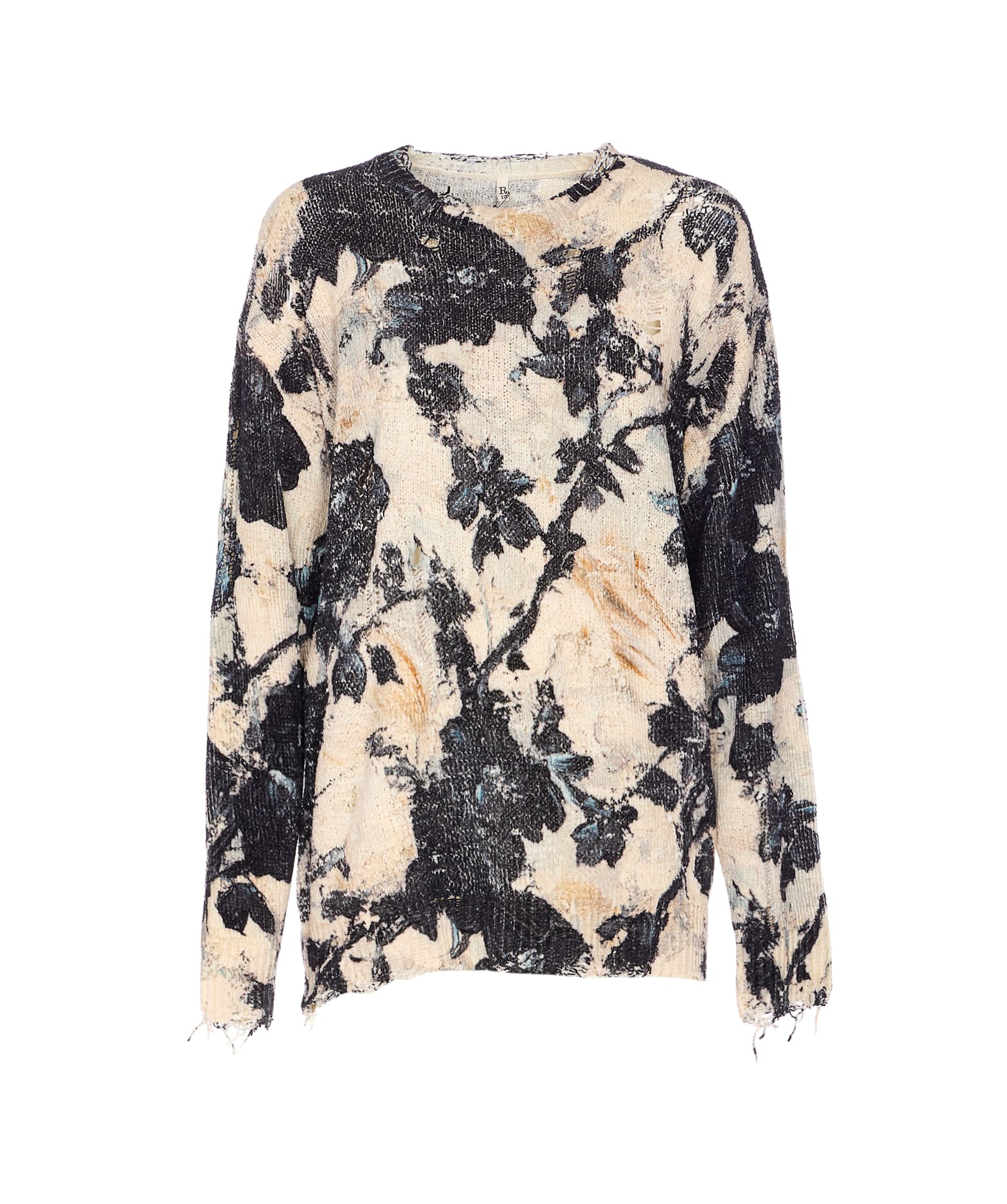 R13 Printed Boyfriend Sweater