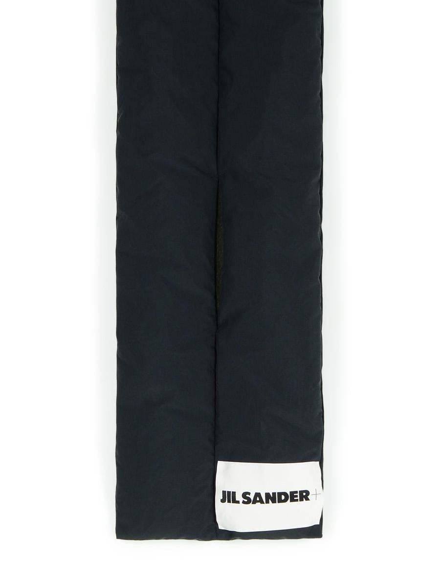 Jil Sander 黑色聚酯纤维围巾