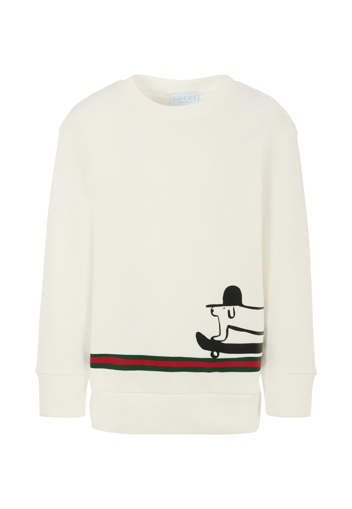 Gucci White Sweatshirt For Kids With Dog