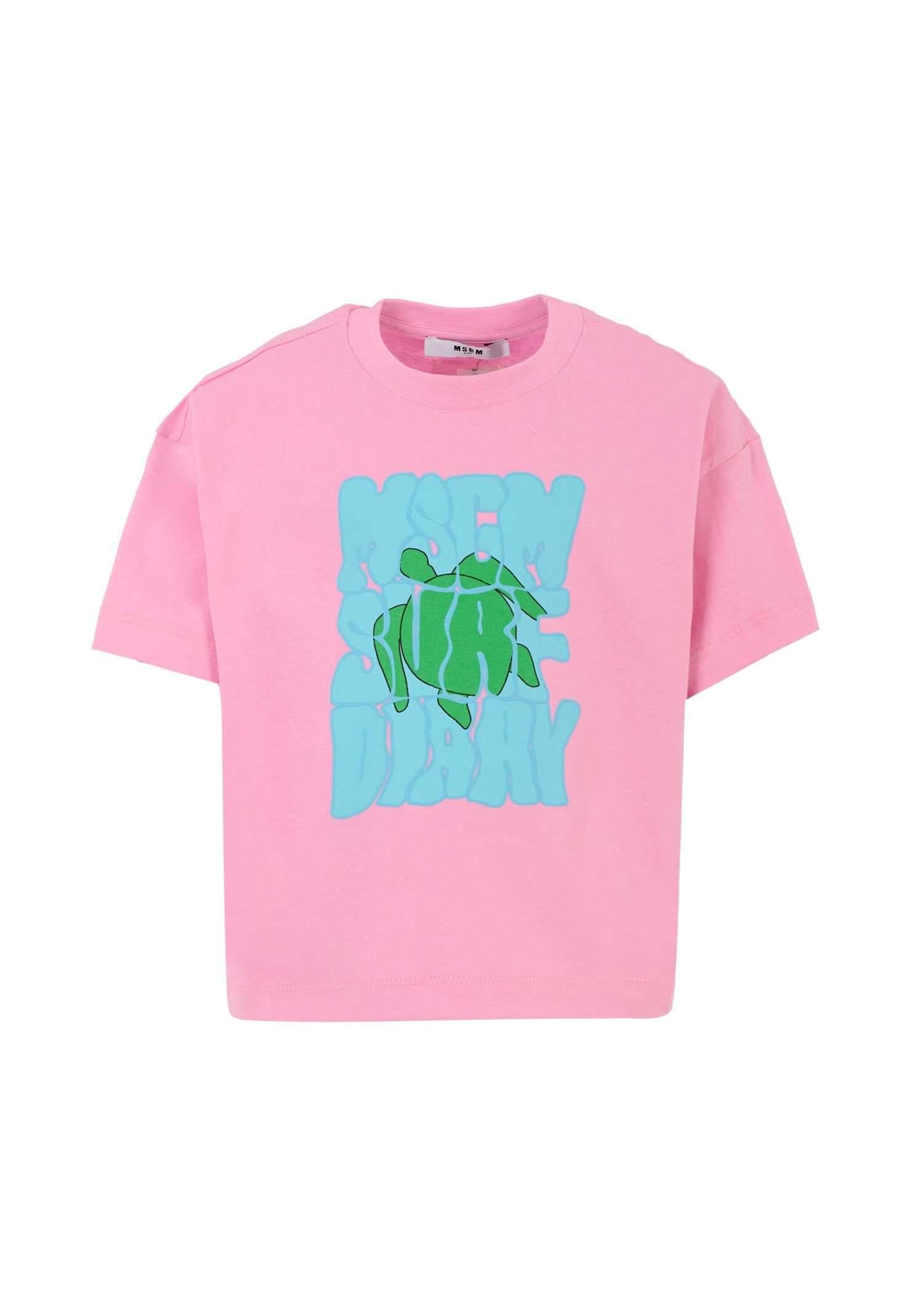 MSGM Pink T-shirt For Girl With Logo