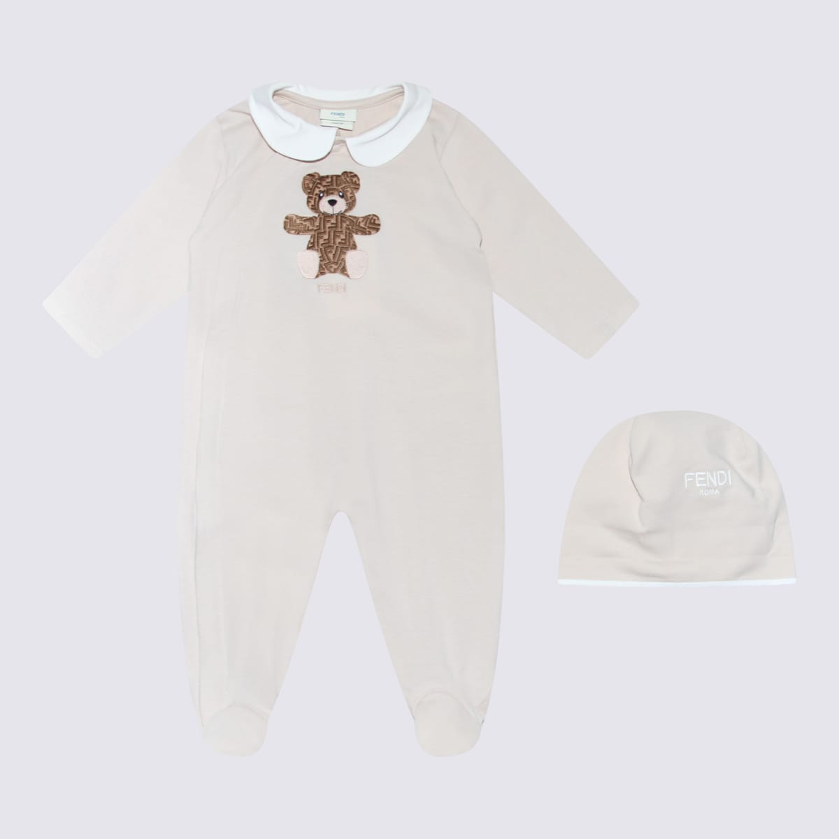 Fendi Beige Cotton Two Pieces Suit