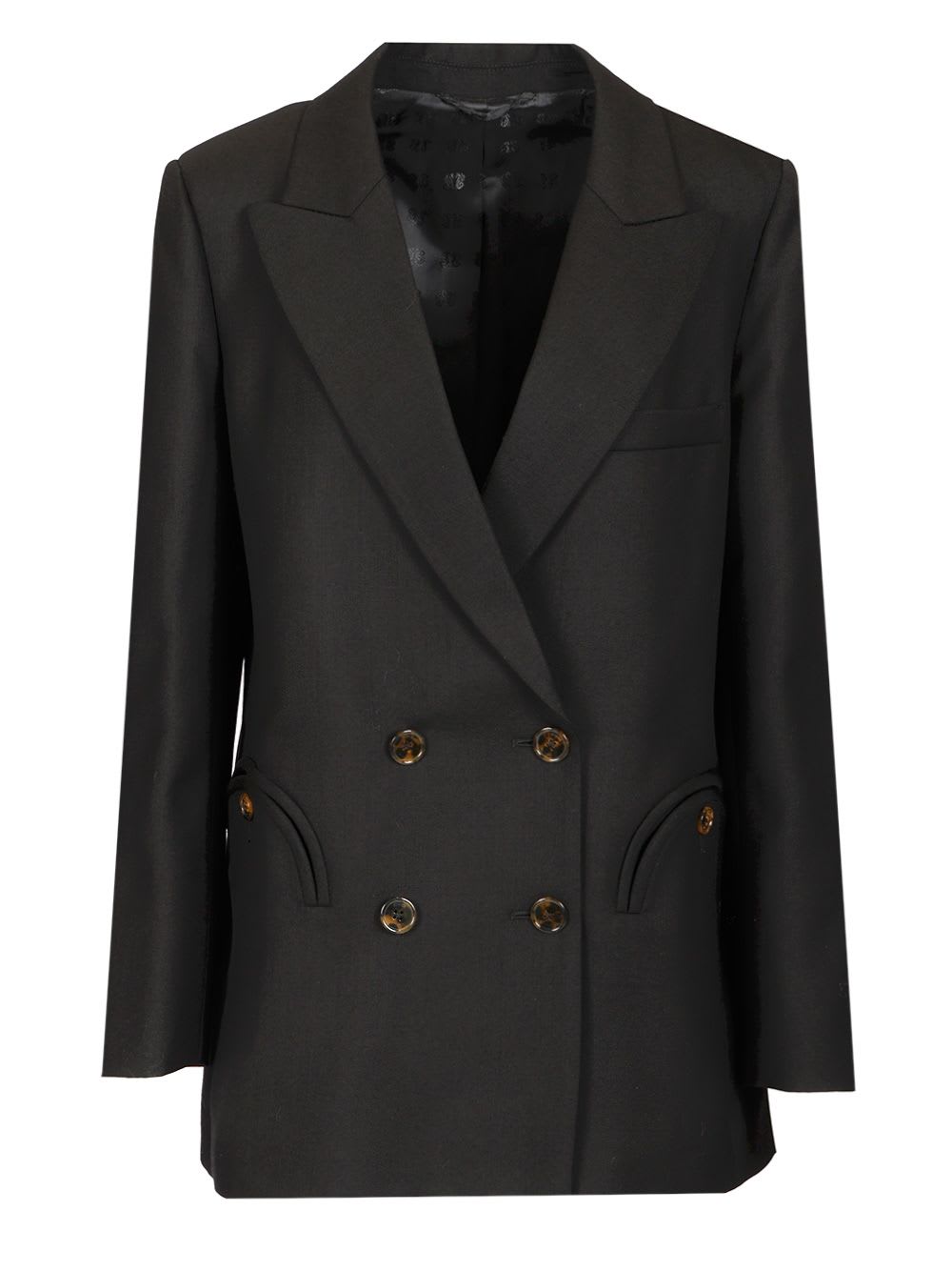 Blazé Milano alcanara Black Double-breasted Blazer
