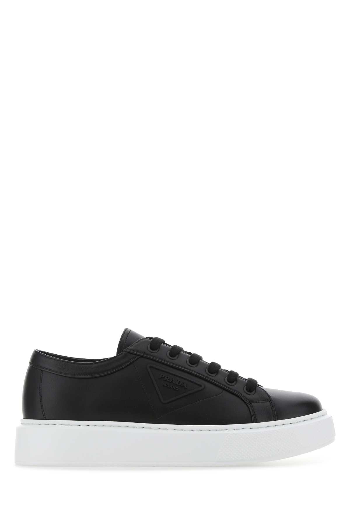 Prada Black Leather Sneakers