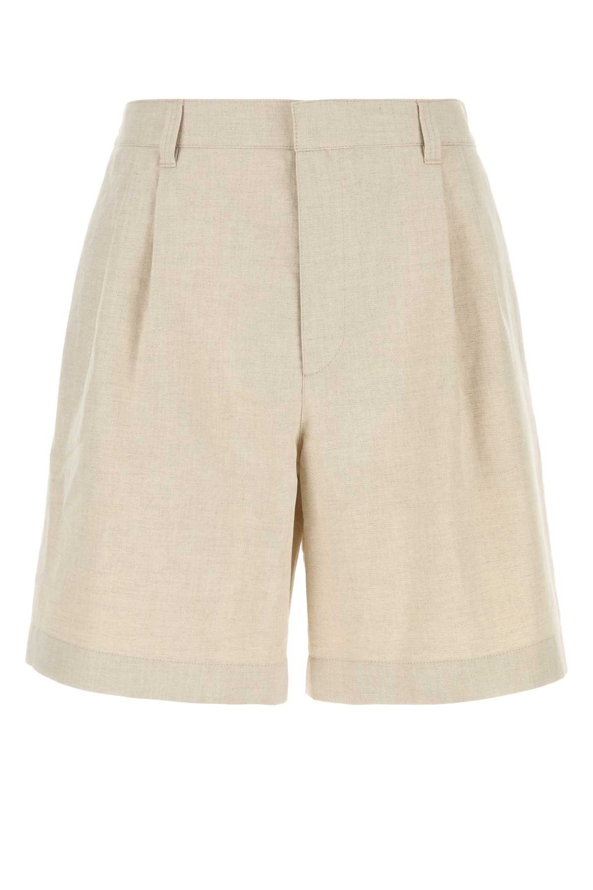 Bottega Veneta Sand Twill Bermuda Shorts