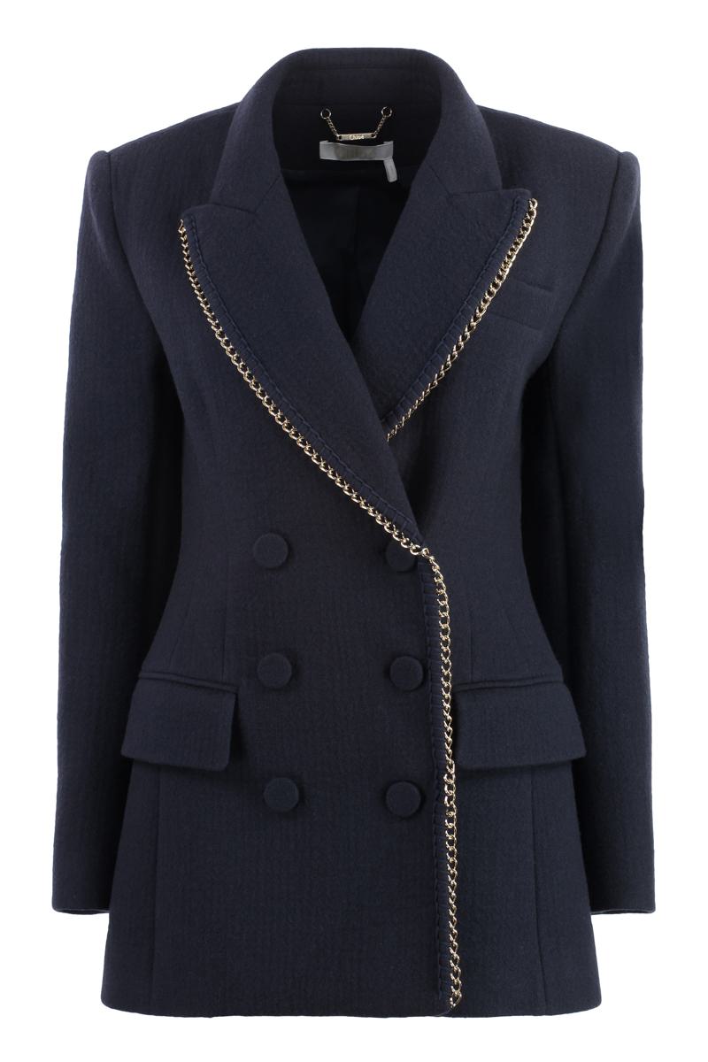Chloé Double-Breasted Virgin Wool Jacket