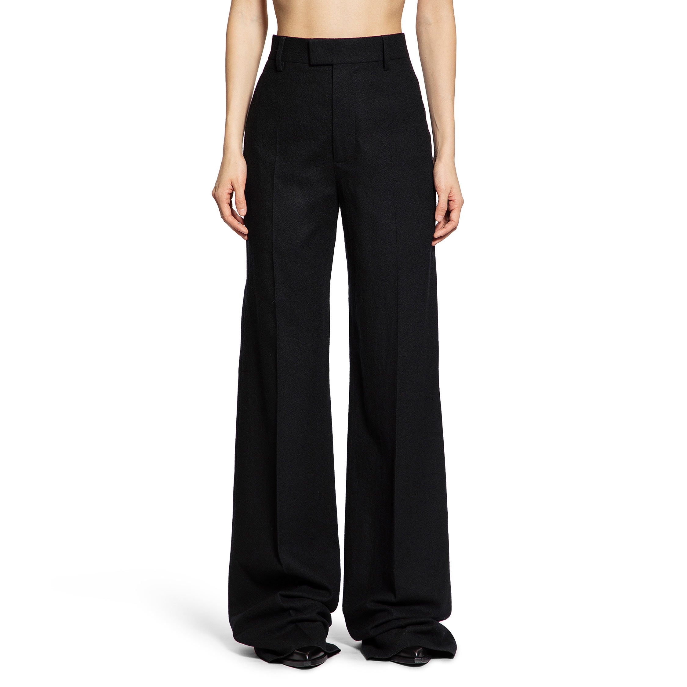 Brushed Wool Maaike Flared Leg Trousers