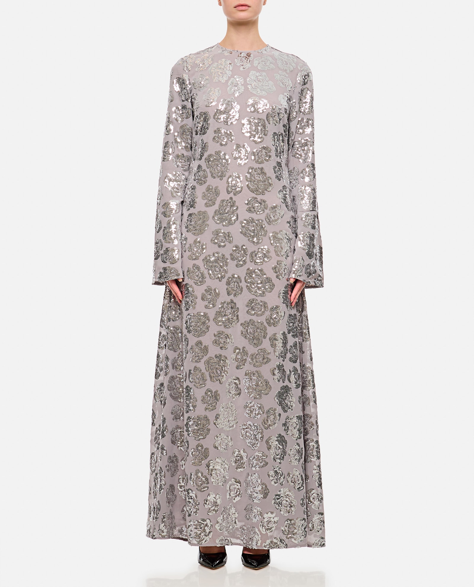 Rotate by Birger Christensen Sequin Chiffon Maxi Dress