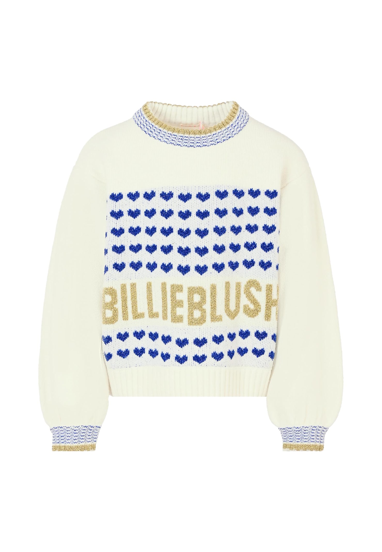 Billieblush Ivory Sweater For Girl With Logo