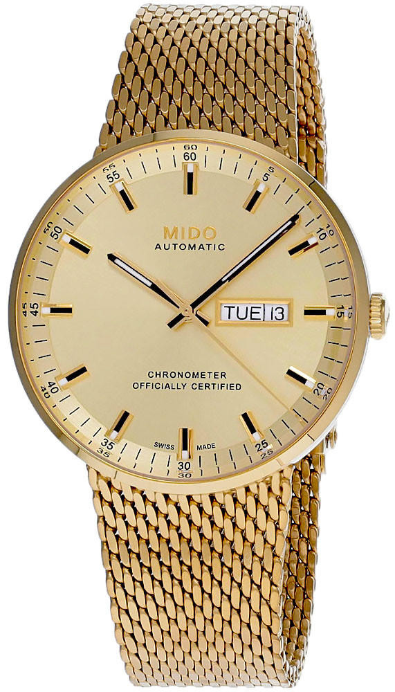 MIDO Commander Icone 42MM SS Yellow Gold Dial Men's Watch M031.631.33.021.00
