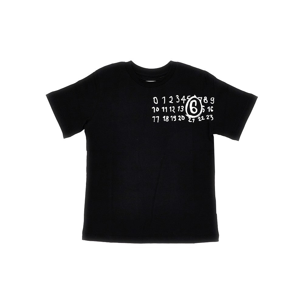 MM6 Cotton t-shirt with numerical logo print Kids