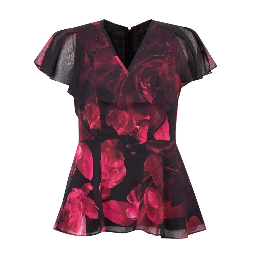 Belamay Angel Sleeve Peplum Top