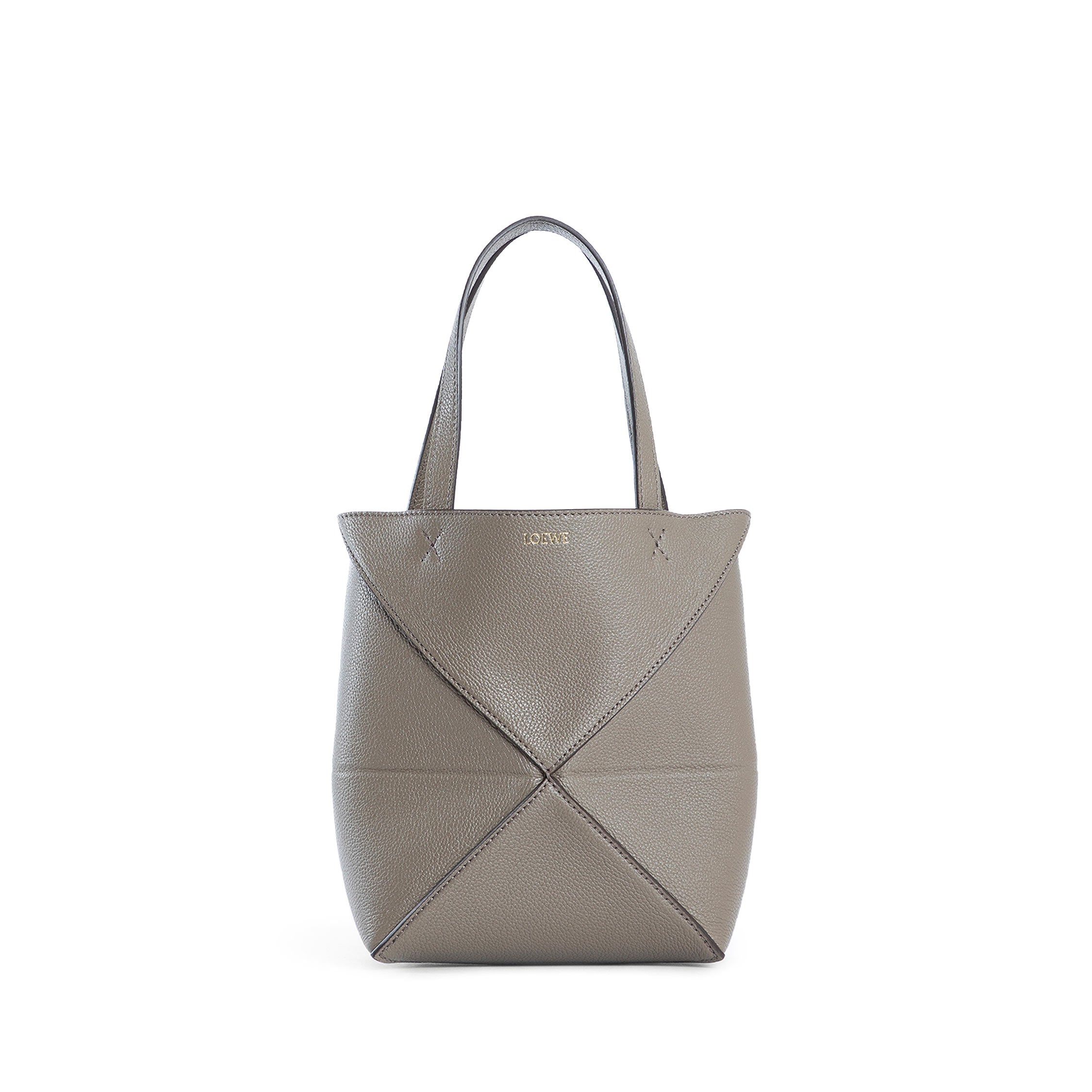 Mini Puzzle Fold Tote in Soft Grained Calfskin