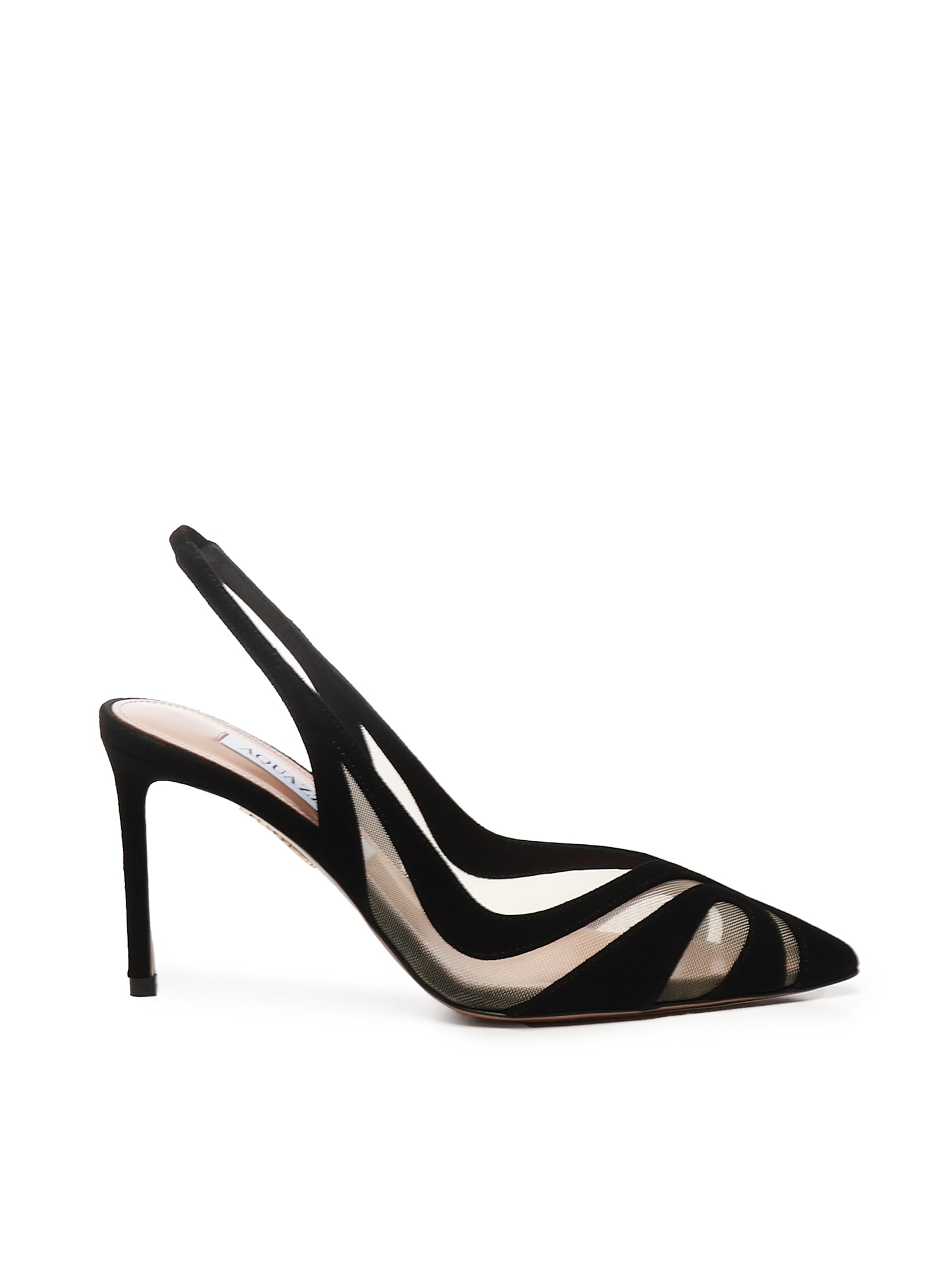 Aquazzura Lune Suede Slingbacks