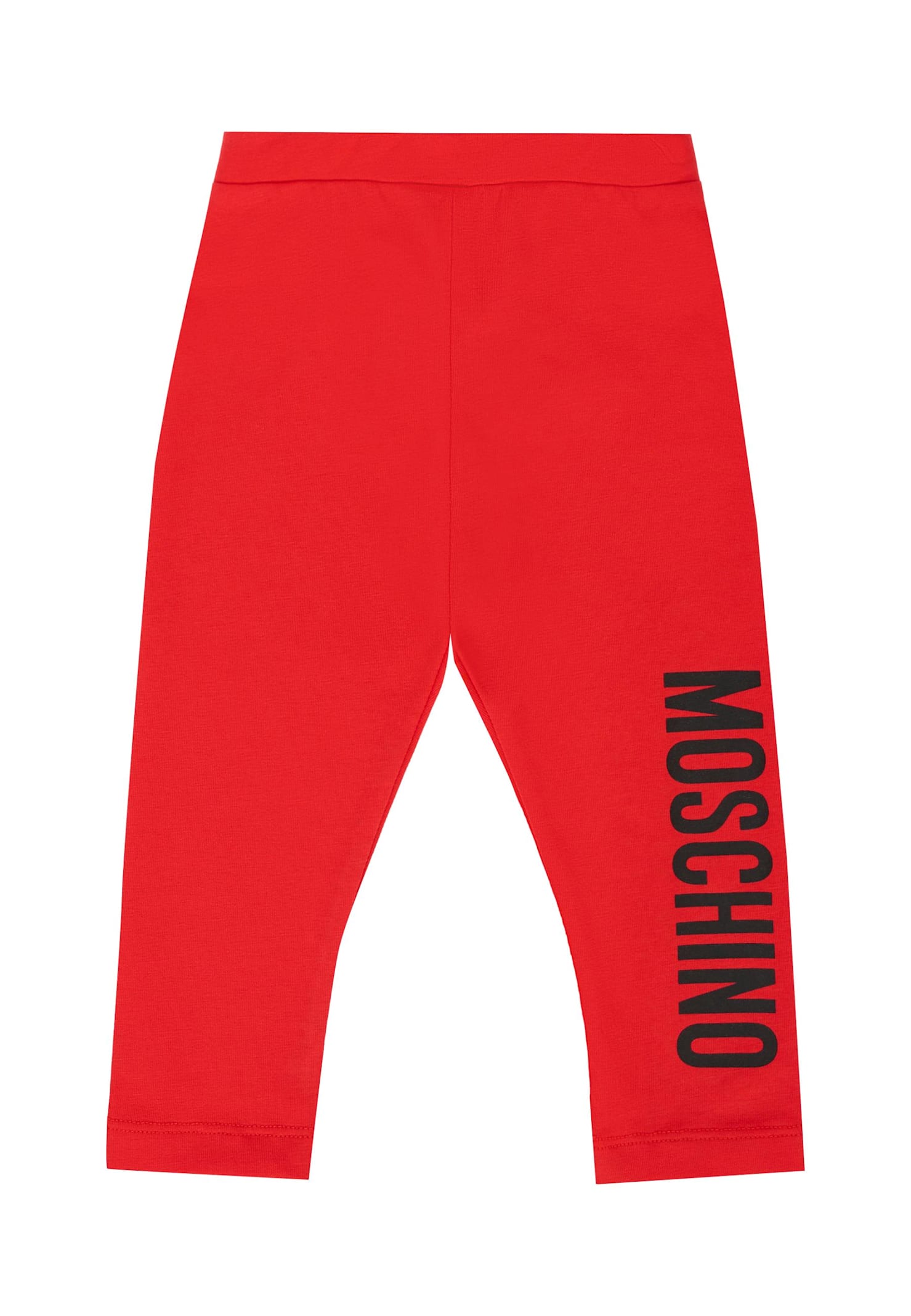 Moschino Red Leggings For Baby Girl With Logo