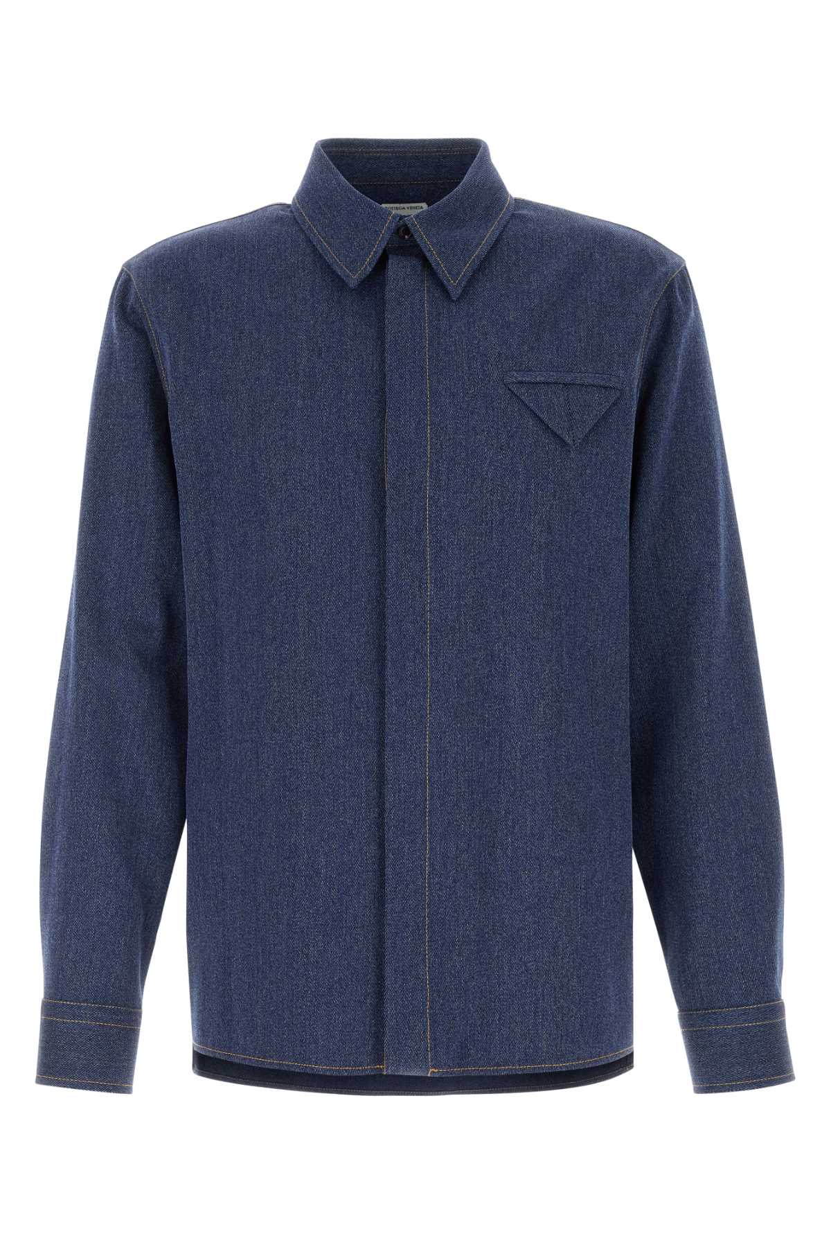 Bottega Veneta Denim Blue Drill Shirt