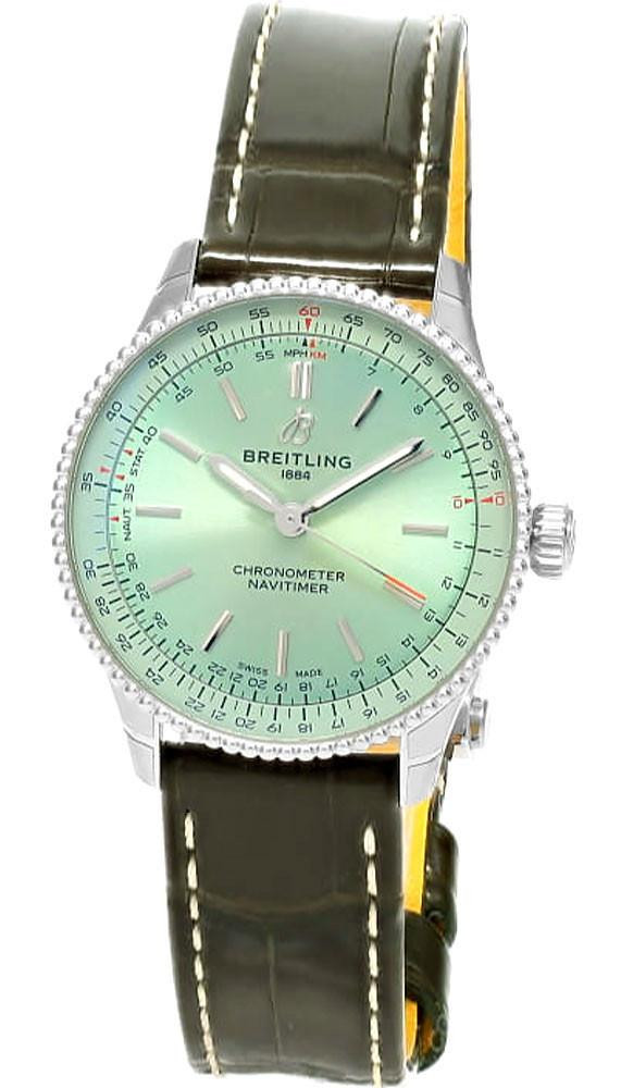 BREITLING Navitimer Automatic 36MM Green Dial Unisex Watch A17327361L1P1