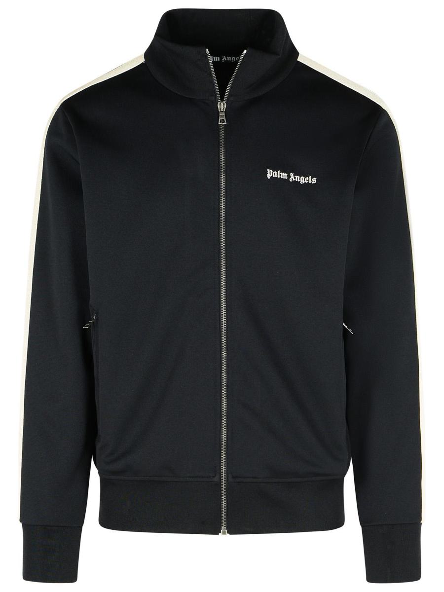 Palm Angels 'Track' Black Polyester Sweatshirt