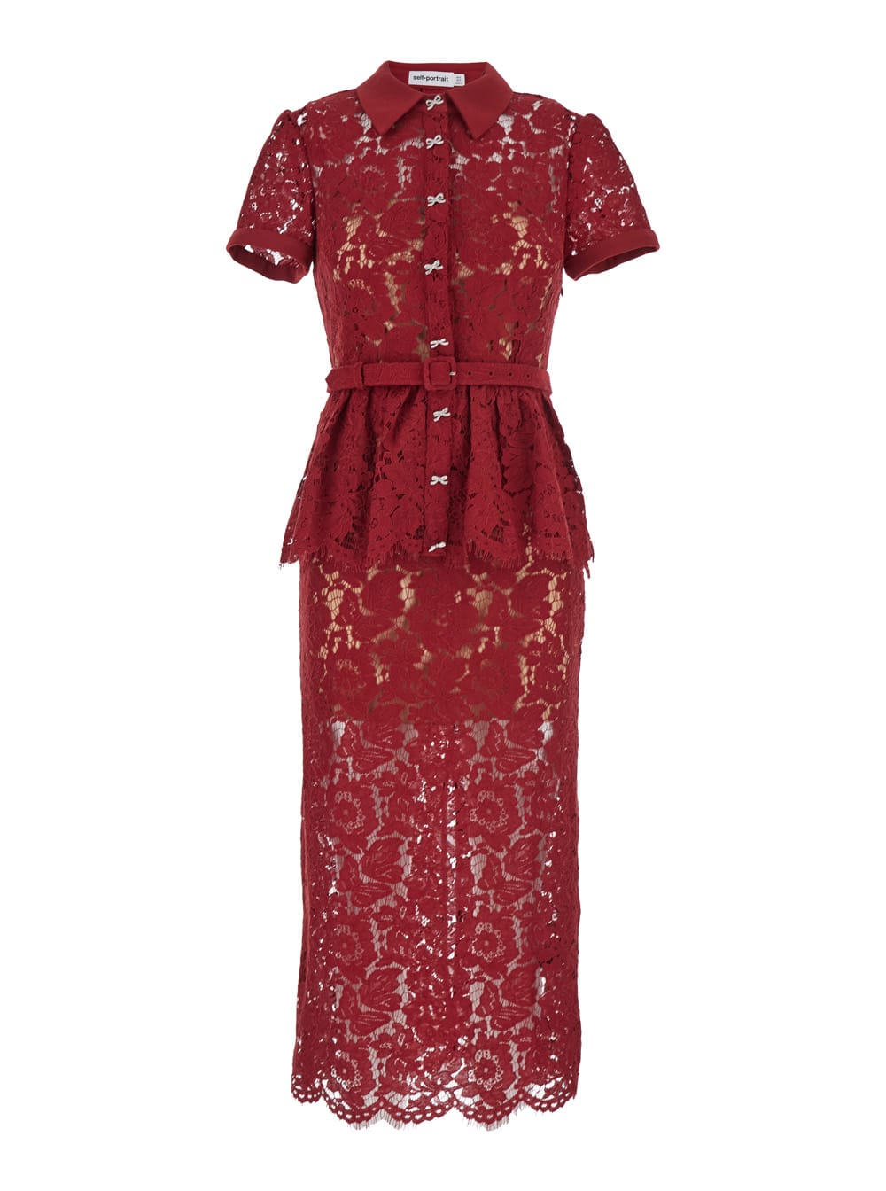 self-portrait Burgundy Dress