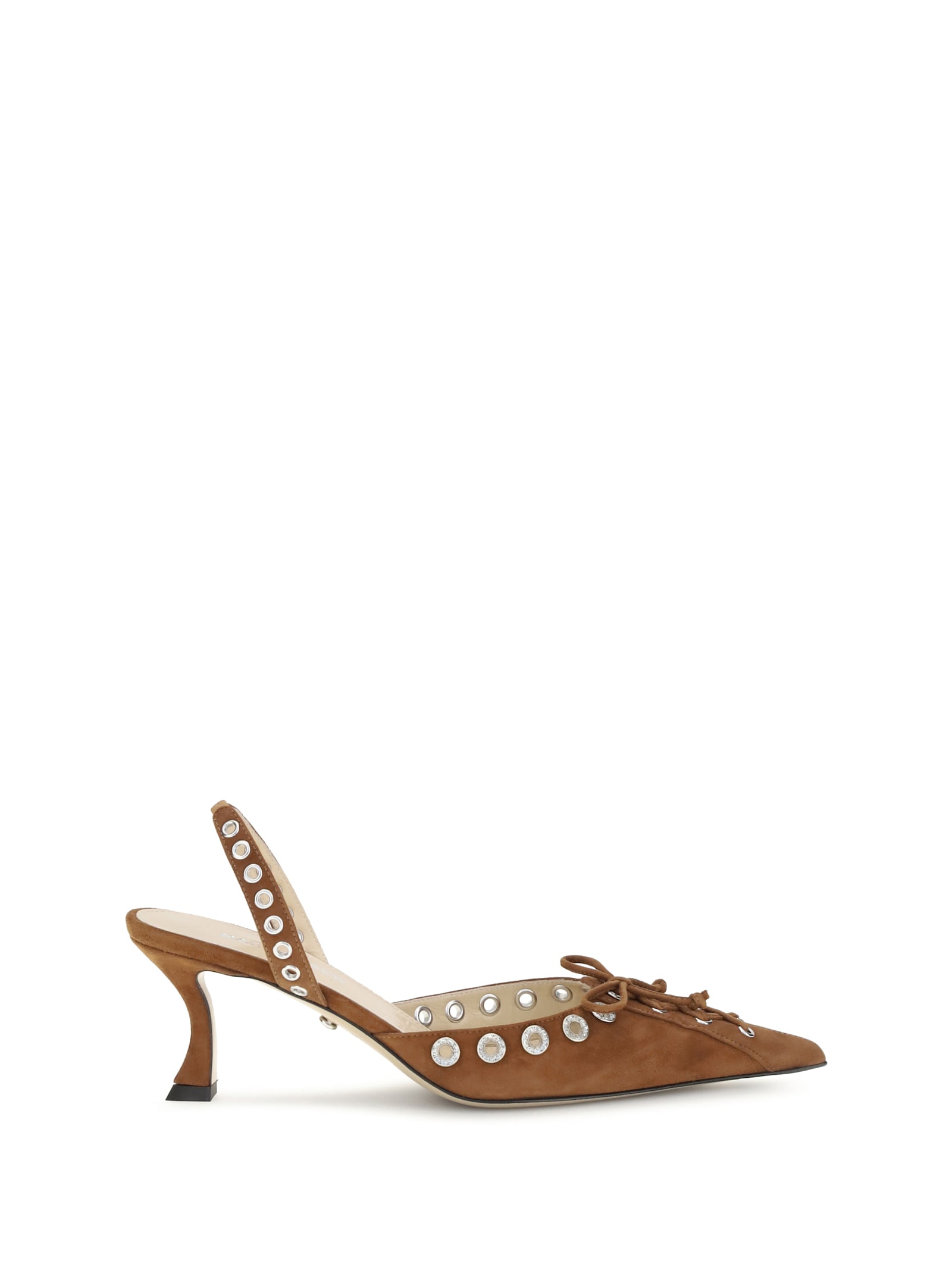 Mach & Mach Crystalized Pointed Toe Slingback (65mm)