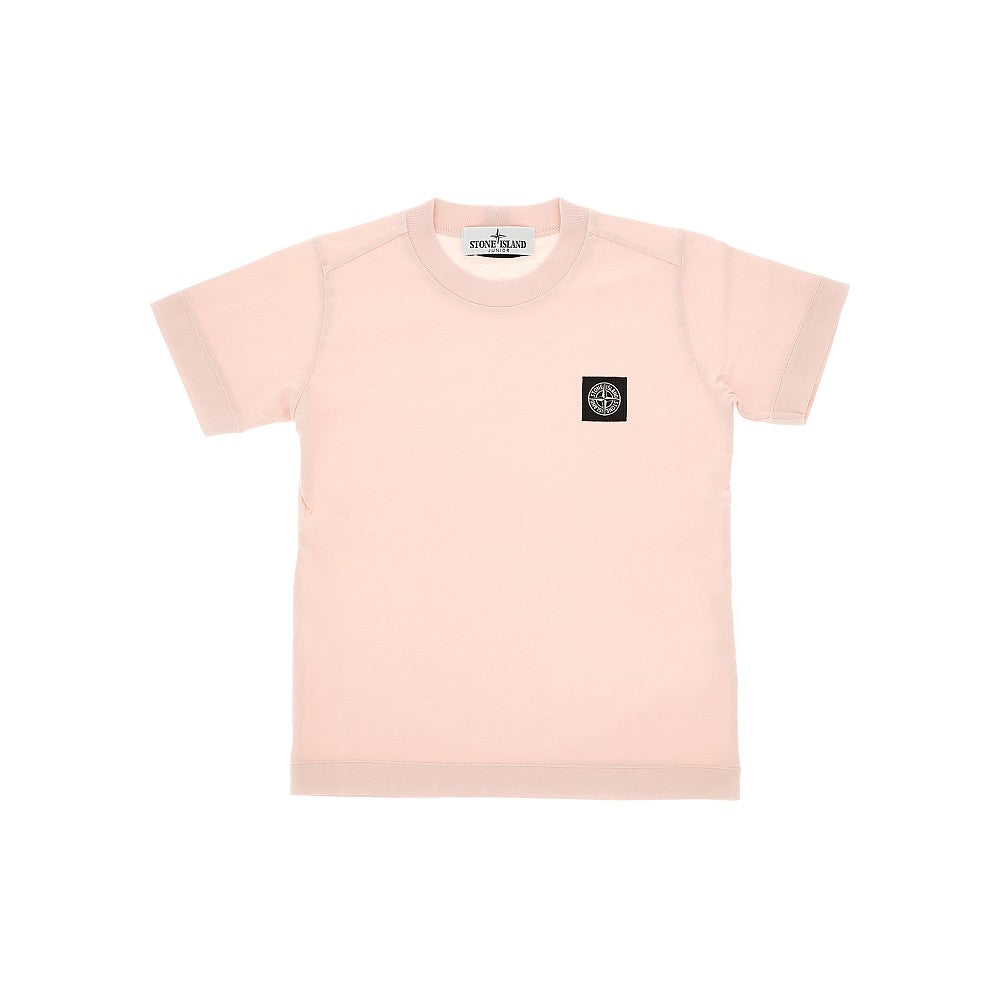 STONE ISLAND 罗盘玫瑰logo贴布儿童T恤