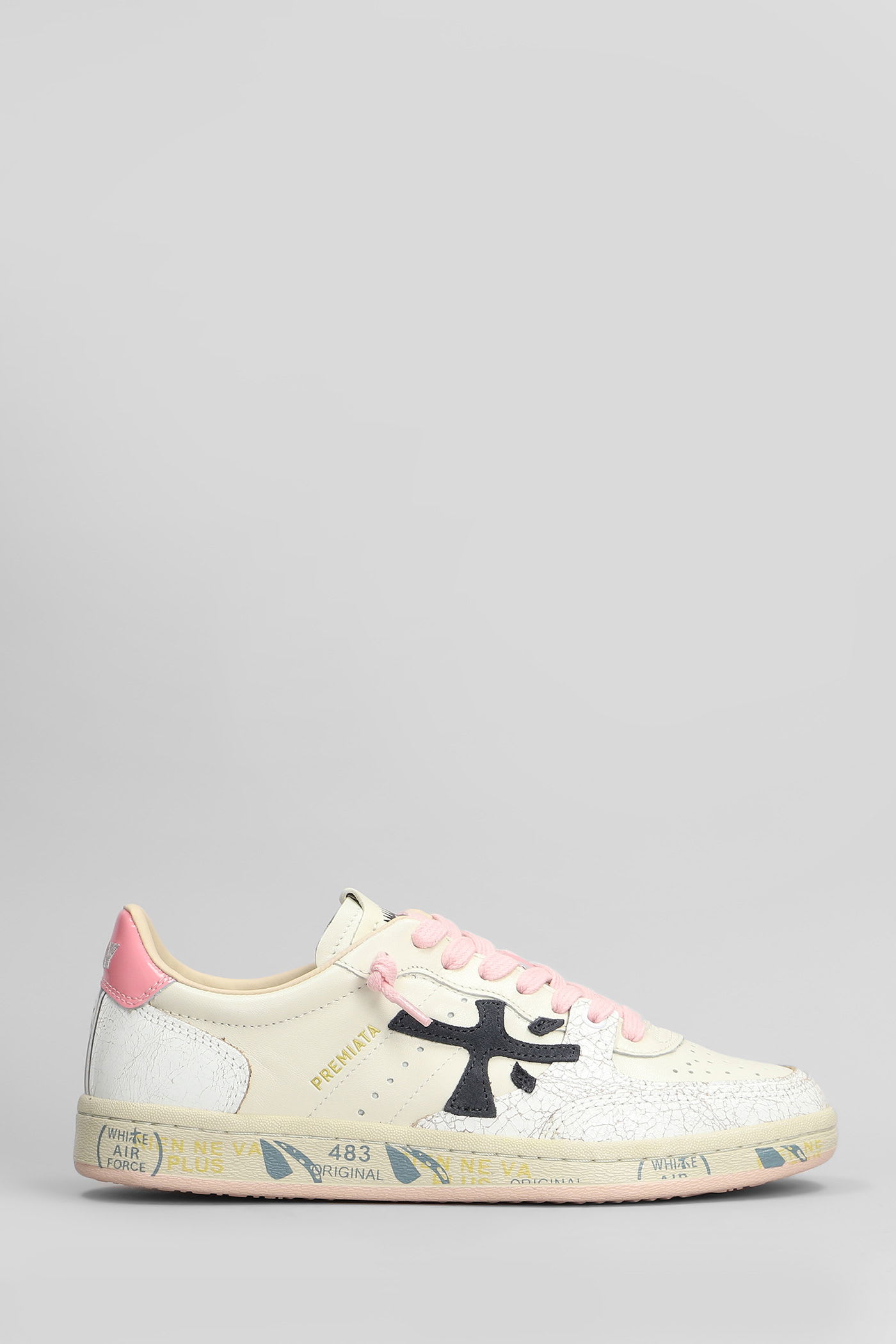Premiata Bskt Clay Sneakers In Beige Leather