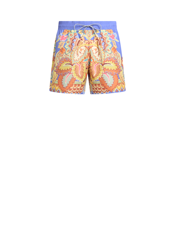 Etro, Short De Bain À Imprimé Floral Placé, Homme, Jaune, Taille 3XL